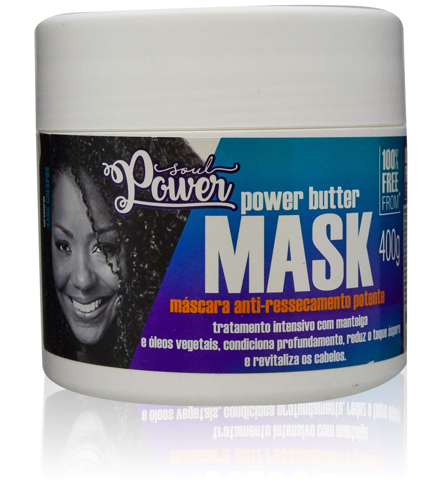 Soul Power Power Butter Mask 400g - Vegan Friendly & Cruelty Free Anti-Frizz Hair Mask with Natural Oils - Imported from Brazil - Buy Online on GoSupps.com