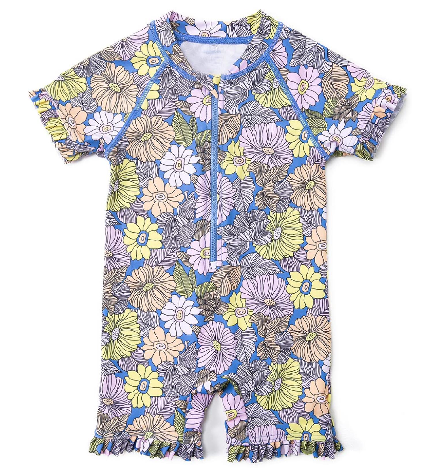 BONVERANO Baby Boys Swimsuit Toddler Bathing Suit UPF 50+ Sun Protection 9-12 Months Flower - Buy Online on GoSupps.com