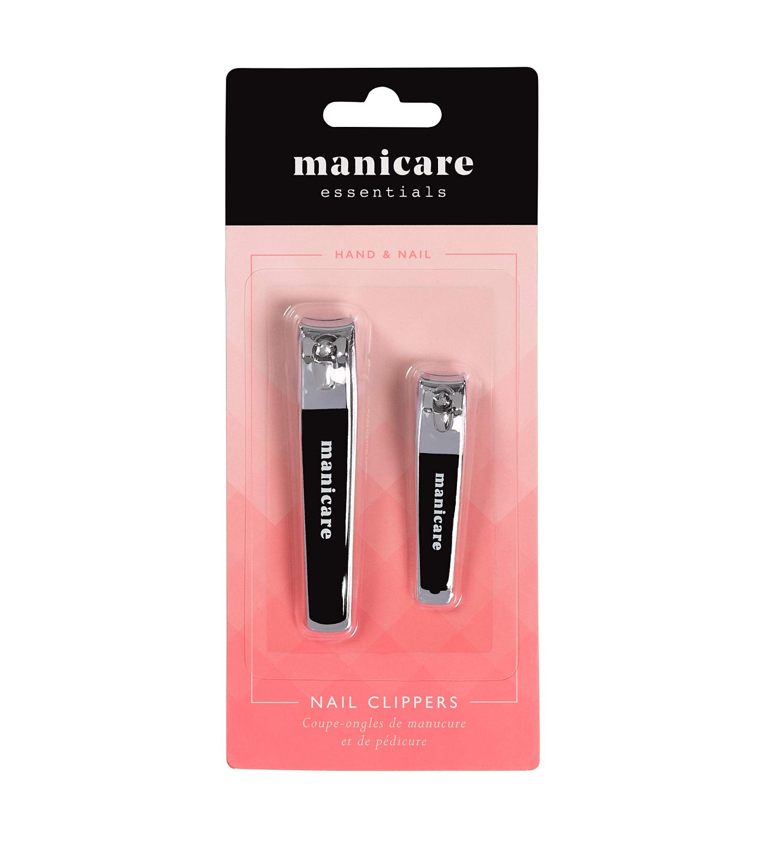 Manicare Duo Pack Nail Clippers - Black Hand & Toe Clippers for Precise Grooming | International Shipping Available - Buy Online on GoSupps.com