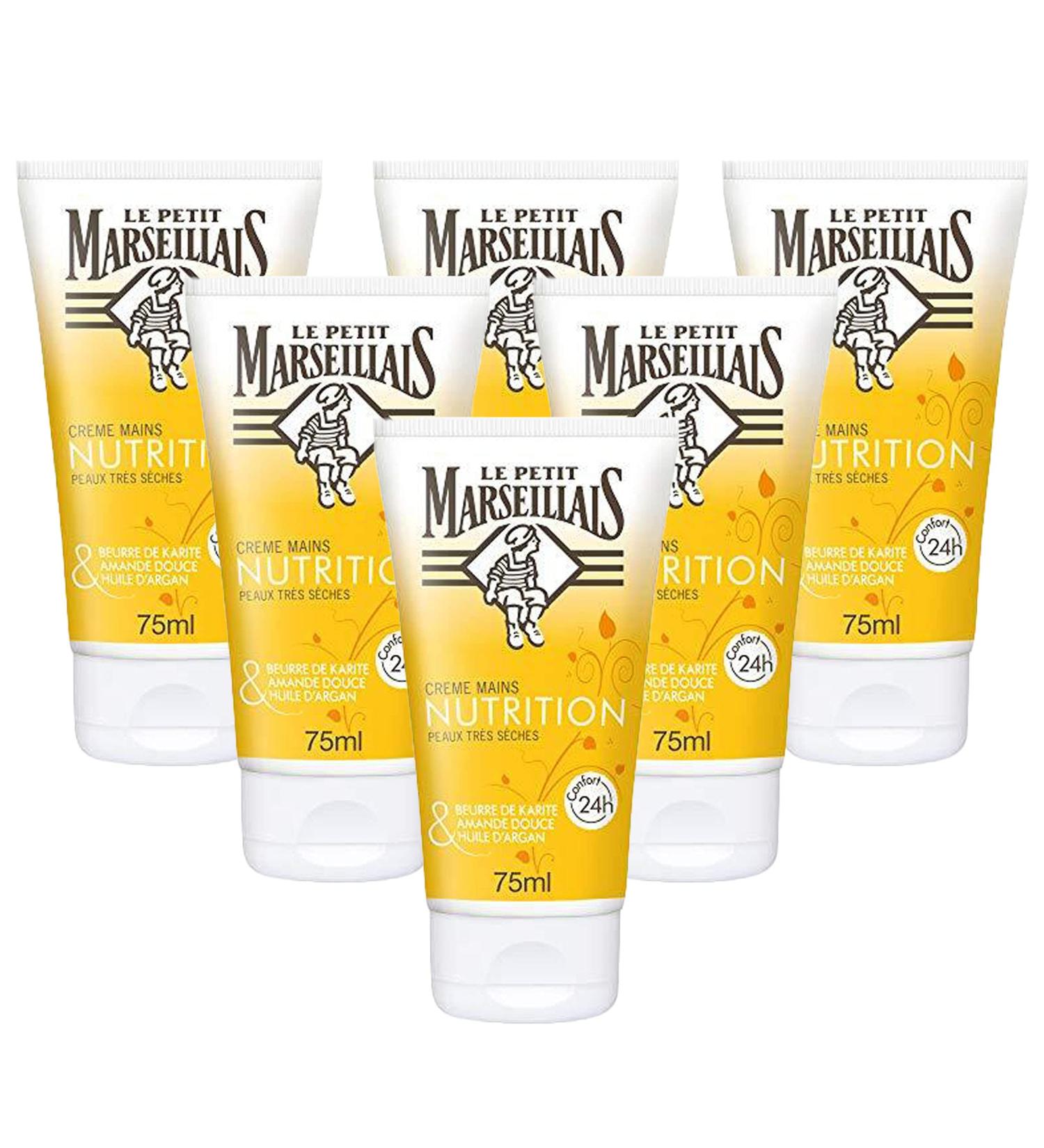 Le Petit Marseillais Le Petit Marseillais | Nourishing Hand Cream for Very Dry Skin (pack of 6 x 75ml tubes) Hand cream with shea butter sweet almond & argan oil 24-hour hand care for comfort - Buy Online on GoSupps.com