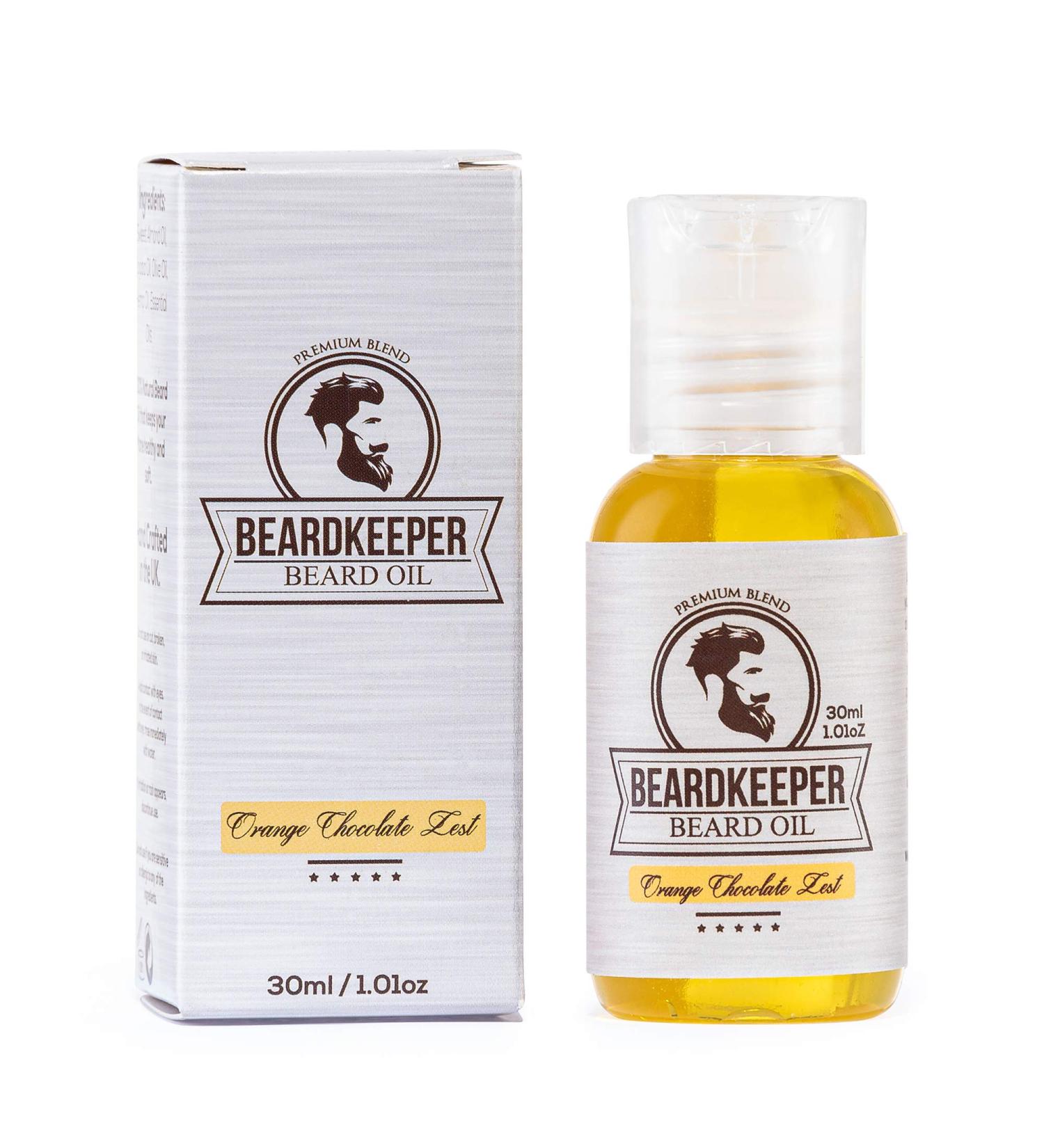BeardKeeper Premium Beard Oil | Natural & Organic | Best Beard Moisturizer (Orange Chocolate Zest 30ml) - Buy Online on GoSupps.com