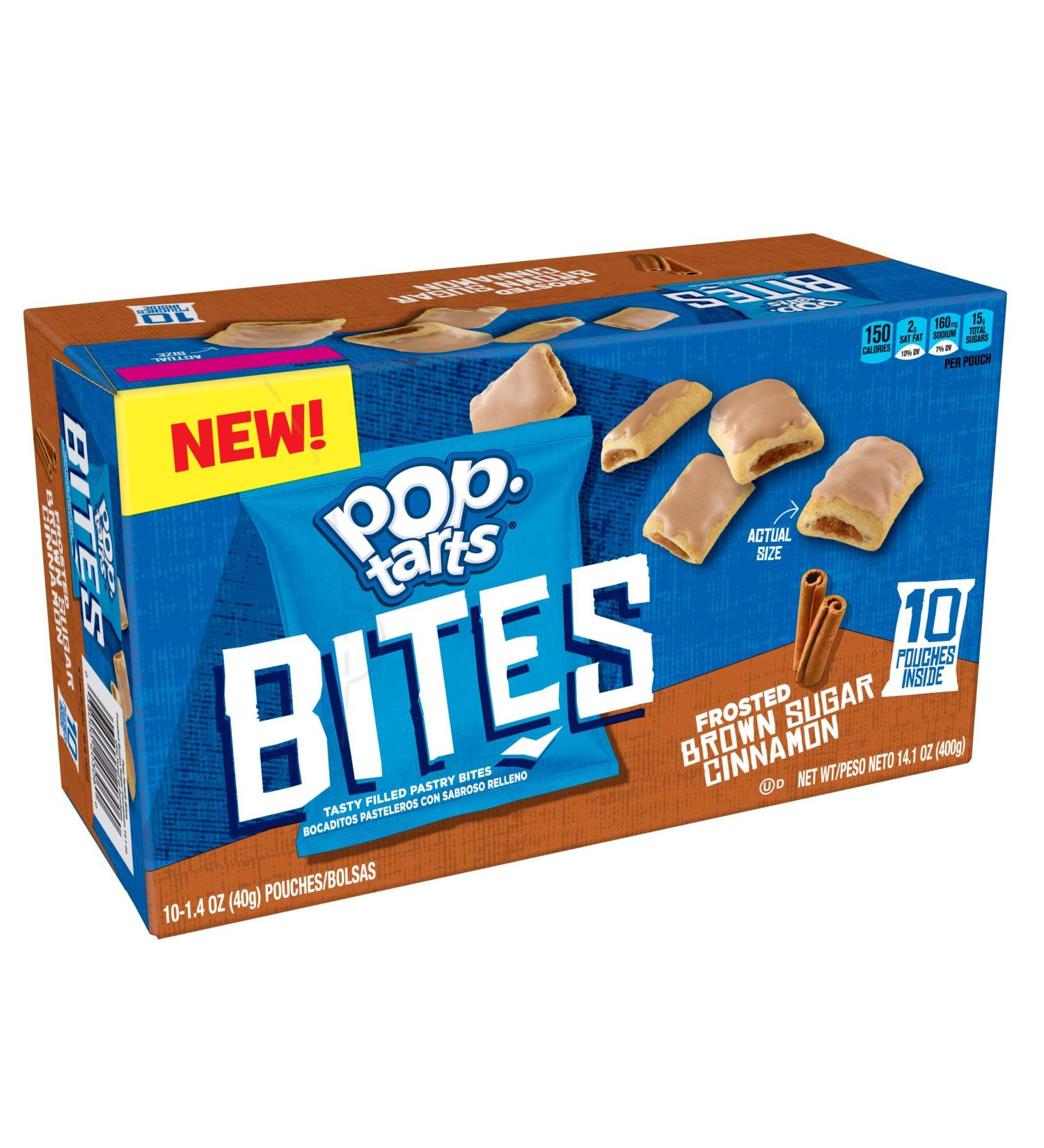 Pop Tarts BITES Frosted Brown Sugar 1-Box 10-Individual Pouches Inside