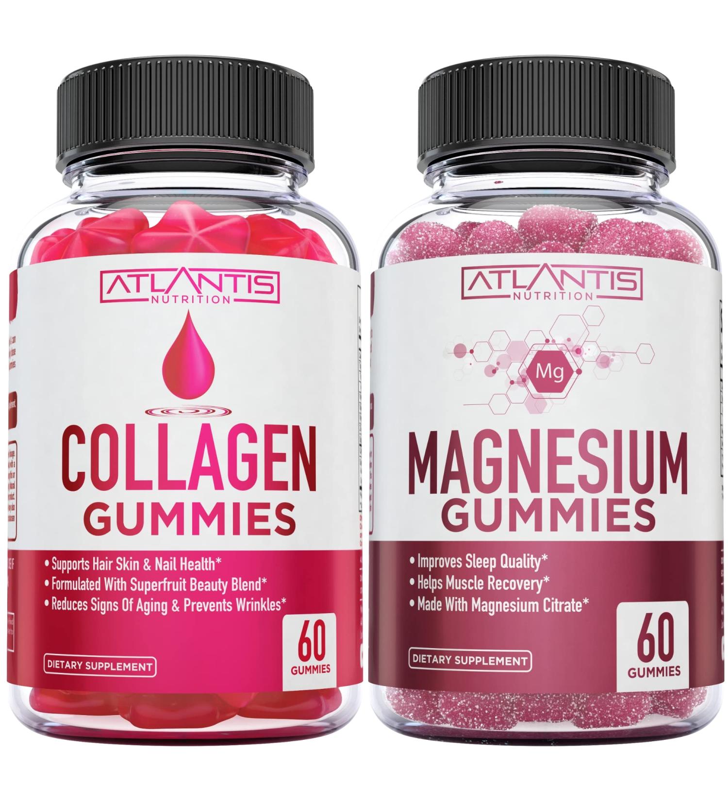 Atlantis Nutrition Collagen & Magnesium Gummies Combo Pack - 120 Gummies - Buy Online on GoSupps.com