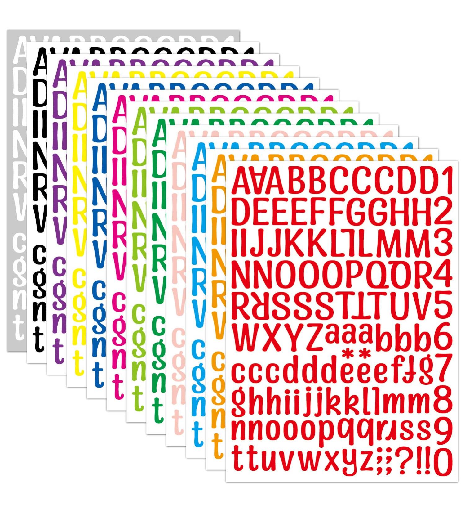 1512 Alphabet Stickers - Self-Adhesive Vinyl Letters & Numbers for DIY Crafts & Classroom Decor - Buy Online on GoSupps.com