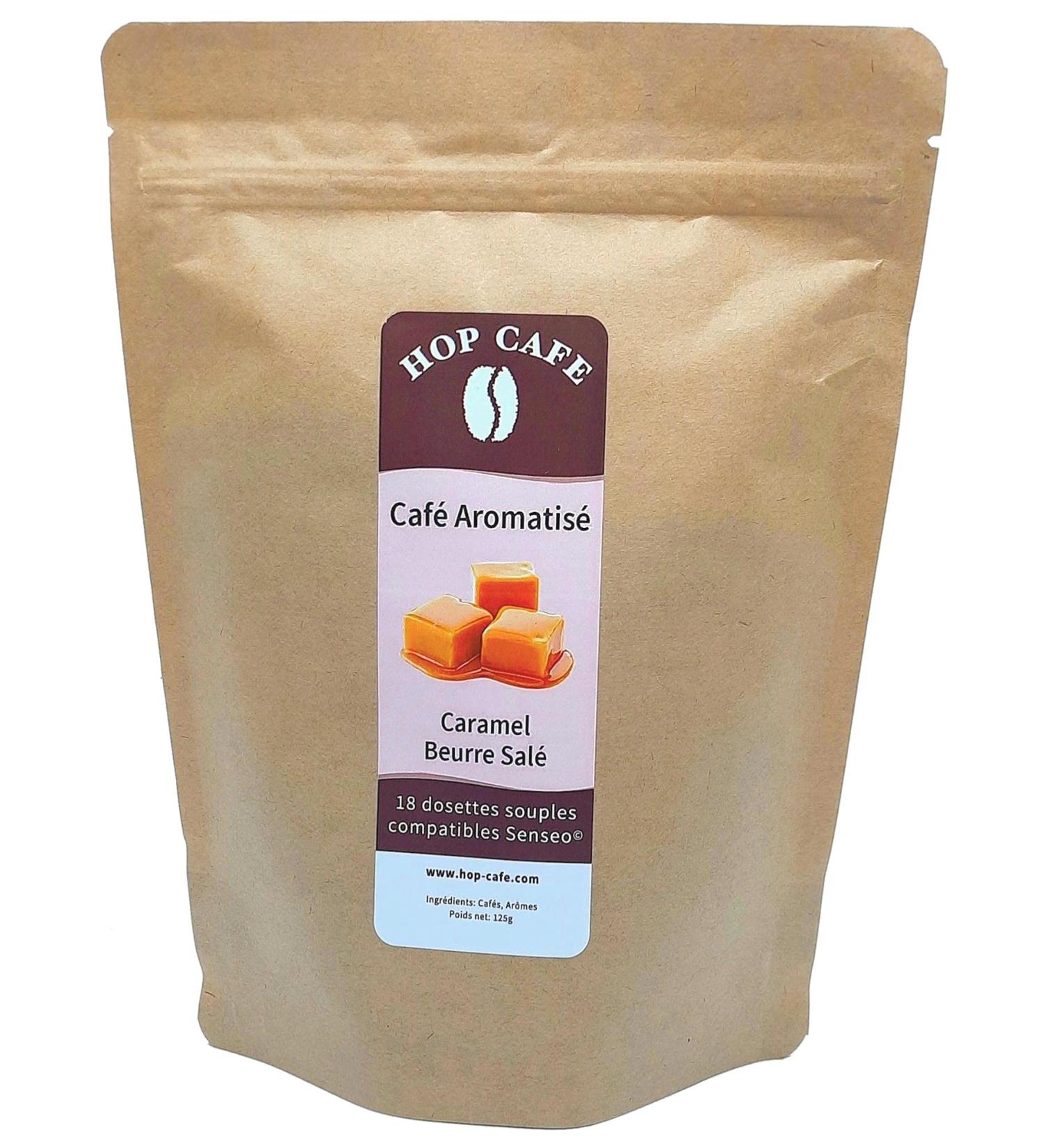 Soft Coffee Pods for Senseo - Salted Butter Caramel Flavored - 18 pods