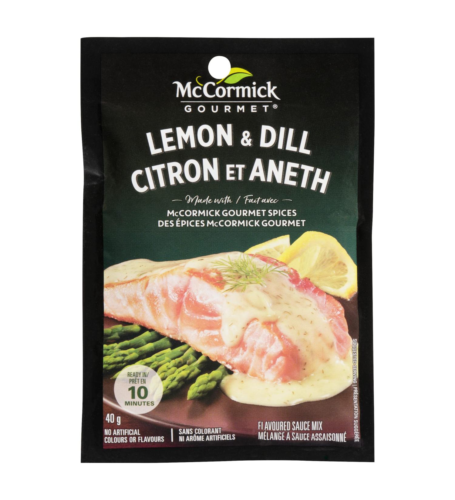 McCormick Gourmet Premium Quality Dry Sauce Mix Lemon & Dill 40g - Packaging may vary - Buy Online on GoSupps.com