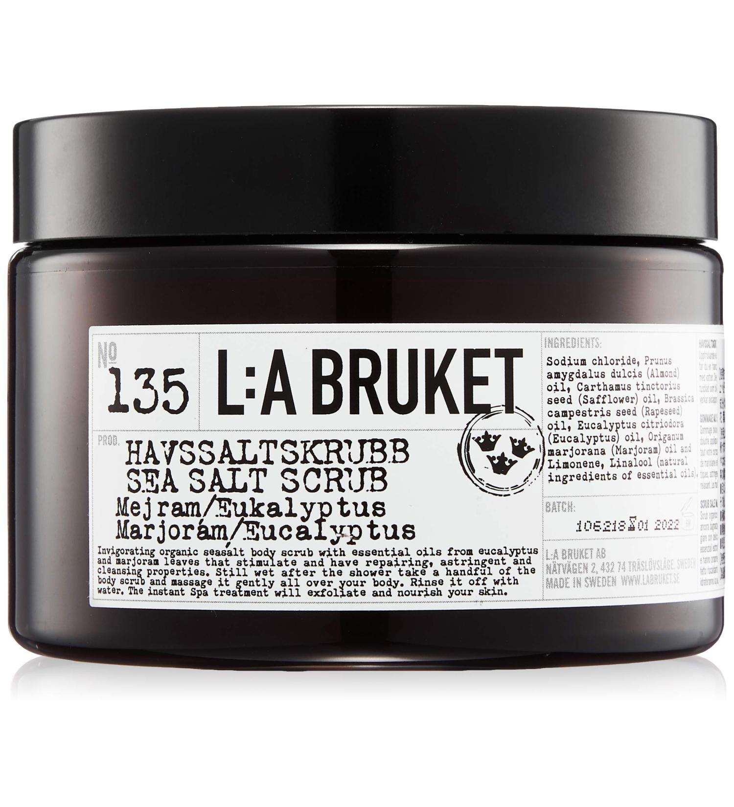 buy L:a Bruket No.135 Salt Scrub Marjoram Eucalyptus 350ml - Exfoliating Body Scrub for Radiant Skin | International Shipping - Buy Online on GoSupps.com