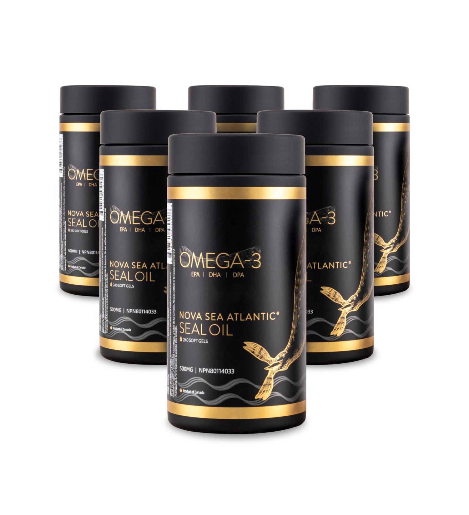 Harp Seal Oil Omega-3 Omega-6 Omega-9| Rich Source of EPA DHA & DPA for Good Health | 100% Natural Chemical-Free Non-GMO | 500mg - 240 Softgels | Made in Canada (6 Pack) 240 count (Pack of 6) - Buy Online on GoSupps.com