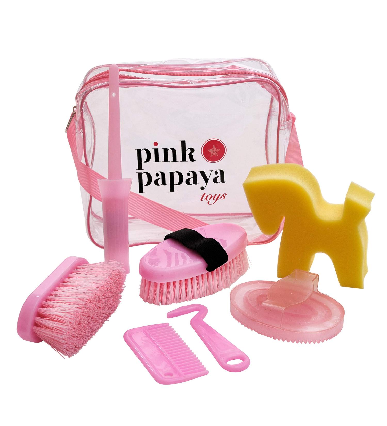 Pink Papaya Children's Pony Grooming Box - 7-Piece Lexinton Grooming Set in Pink | International Shipping Available - Buy Online on GoSupps.com