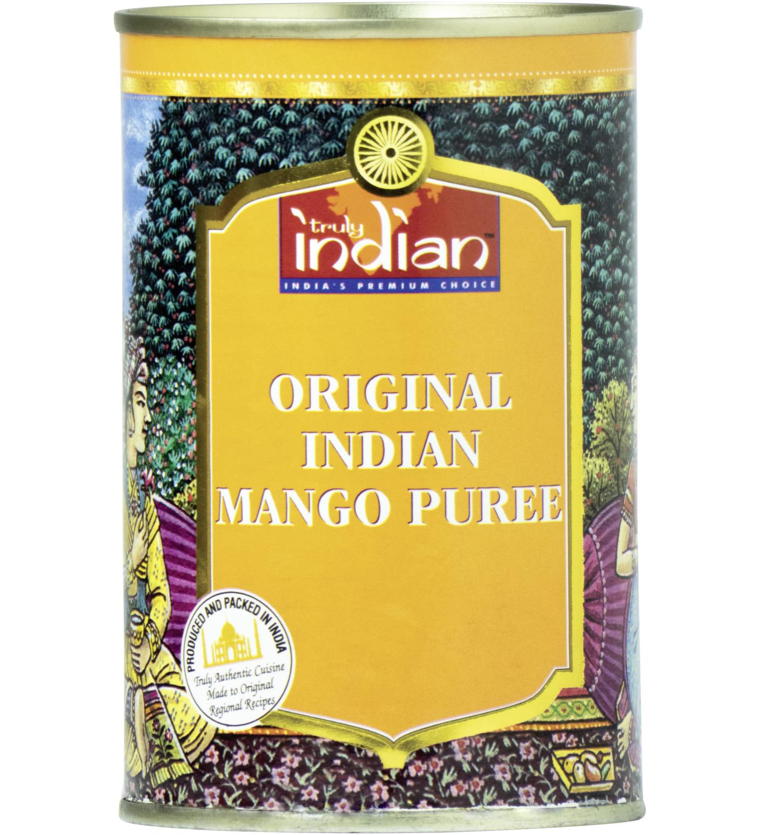 Truly Indian Mango Puree - Indian sweetened fruit puree for desserts and sauces - 1 x 450 g 19375 1 450 g (1 pack)