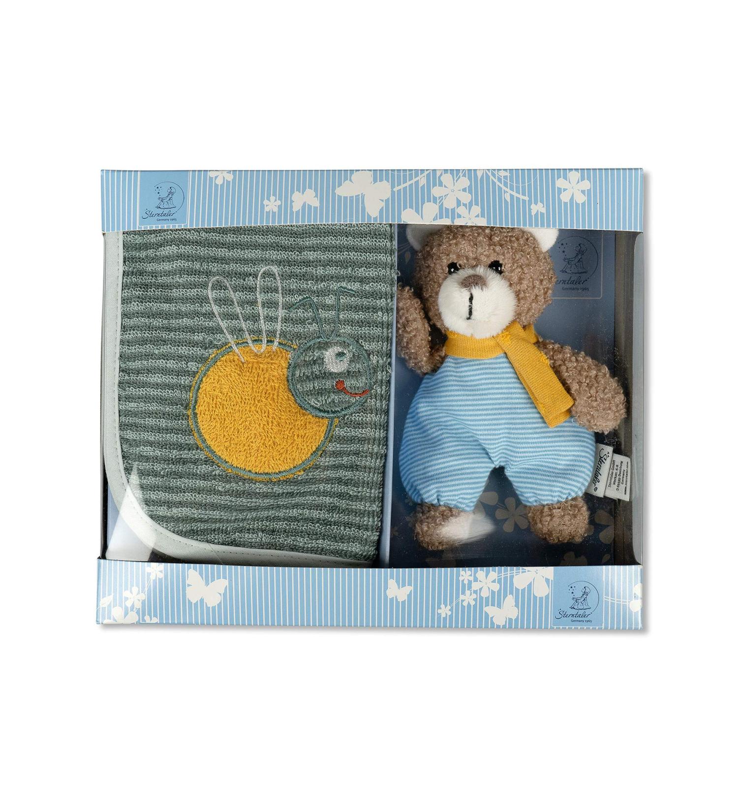 Shop Sterntaler Gift Set Ben - Velcro Bib & Mini Toy | Perfect for Newborns International Shipping Available - Buy Online on GoSupps.com