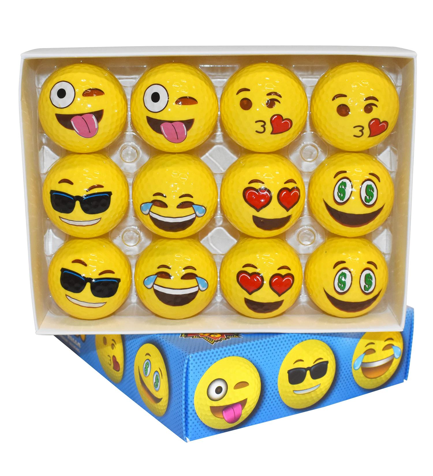 Emoji Universe 2 Ply Professional Practice Golf Balls - Set of 12 Emoji Balls for Chipping and Putting - Perfect Gift for Golf Enthusiasts on Father's Day, Mother's Day, and Holidays - Buy Online on GoSupps.com