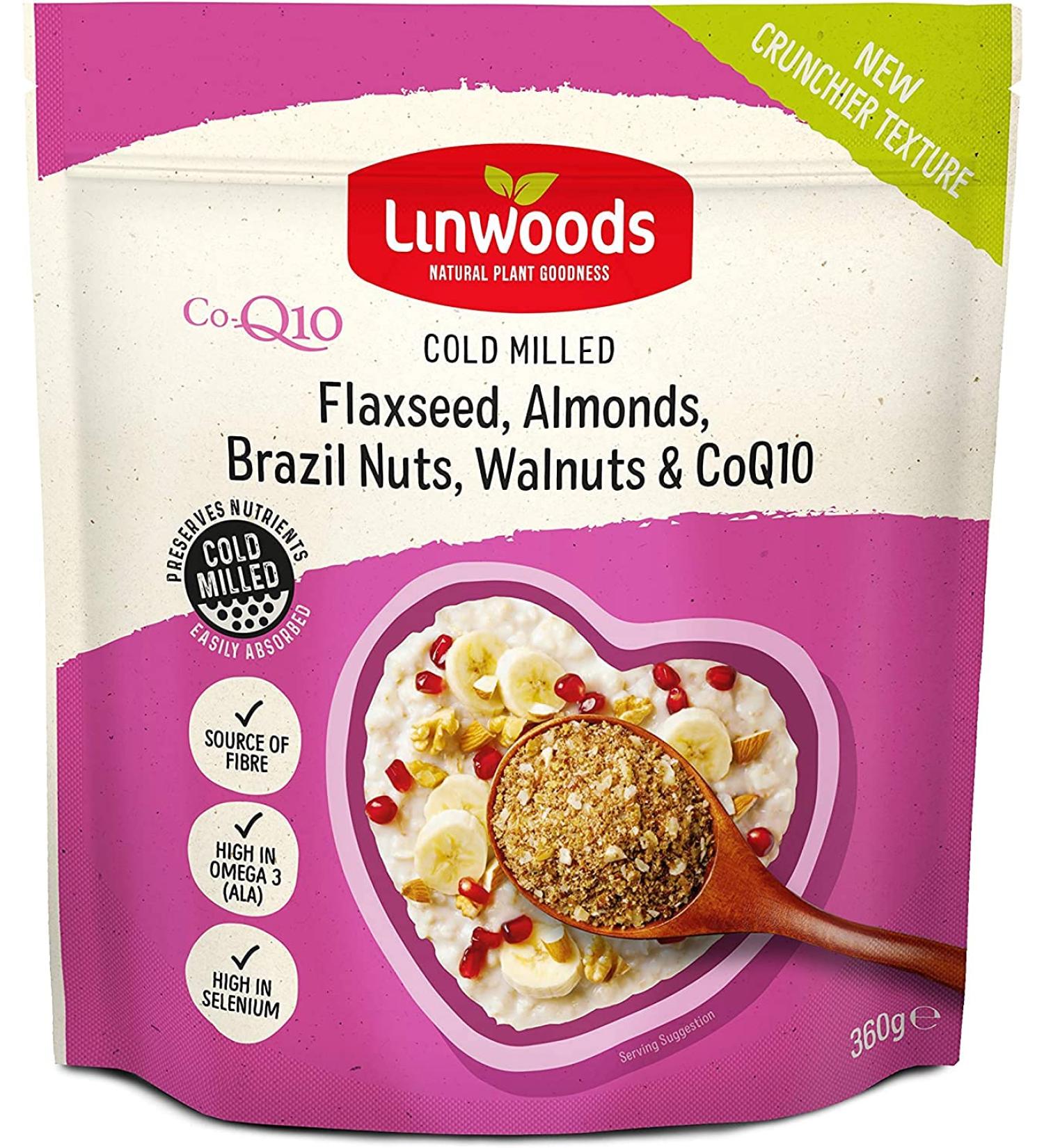 Linwood Molded Flax Seed Almonds Brazil Nuts & Q10 (Pack of 10) - Buy Online on GoSupps.com