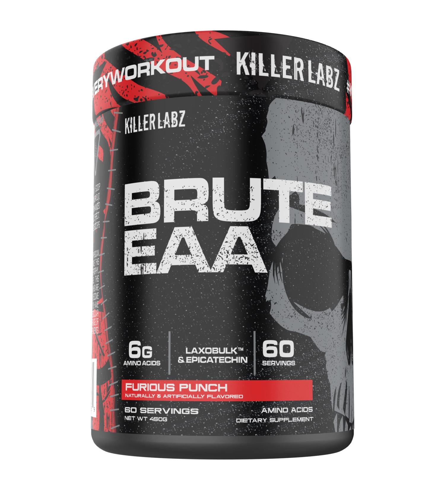 Brute EAA - 6g Amino Acids for Recovery & Lean Mass | 60 Servings Furious Punch - International Shipping Available - Buy Online on GoSupps.com