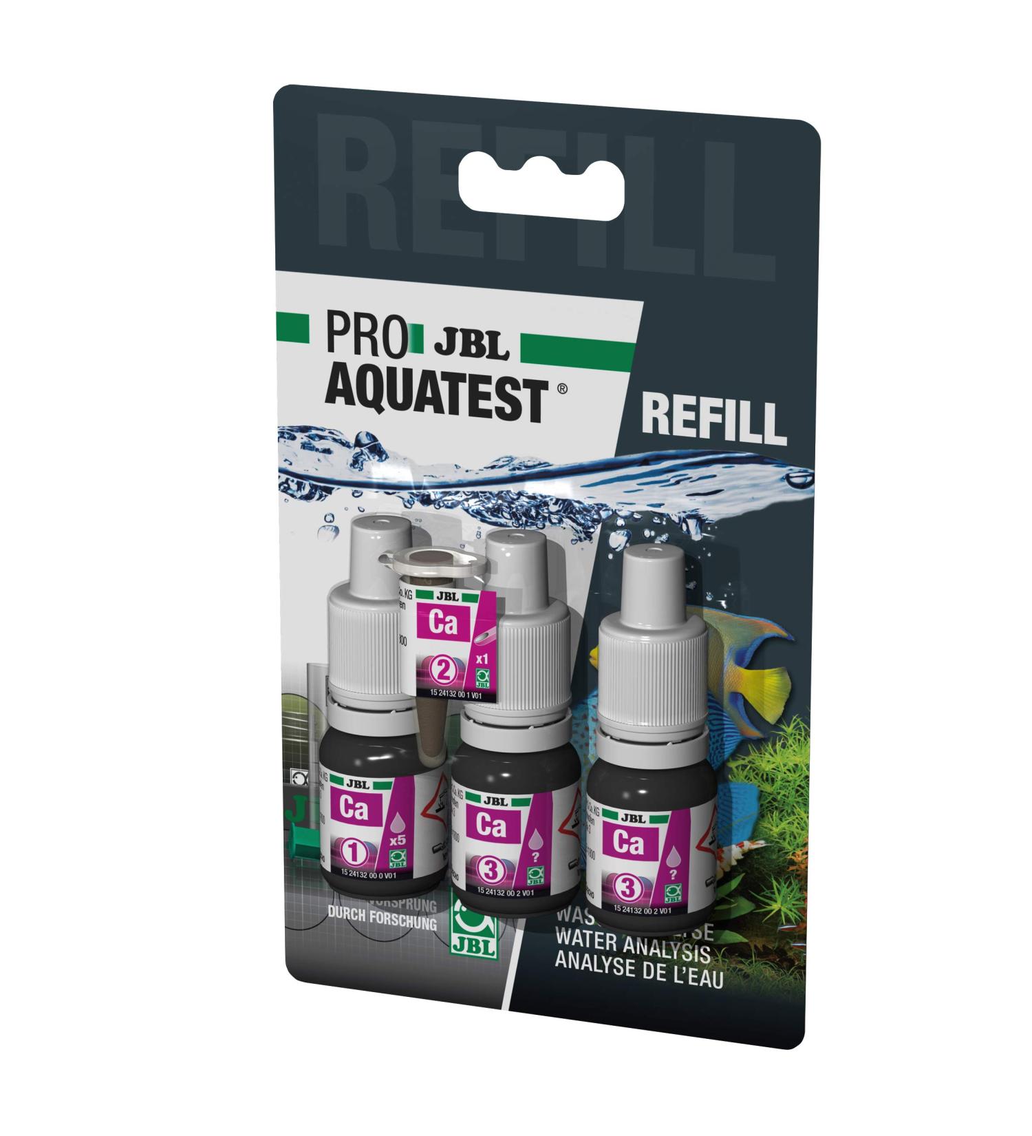 JBL Water Test Refill for Saltwater Aquariums - ProAquaTest Ca Calcium Refill (3 Pieces) | Accurate Testing for Aquatic Health - Buy Online on GoSupps.com