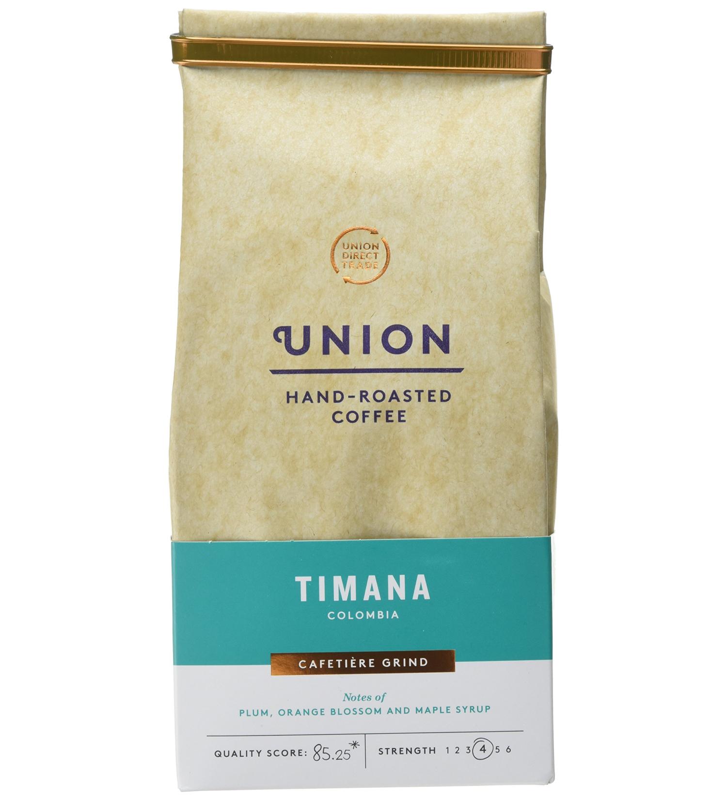 Union Hand Roasted Coffee Timana Colombia Ground Coffee 200g - Buy Online on GoSupps.com