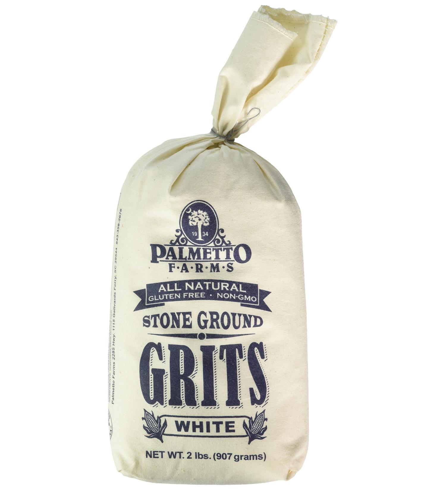 Palmetto Farms Stone Ground White Grits - 32 Ounce | Premium Southern Comfort Food - Buy Online on GoSupps.com