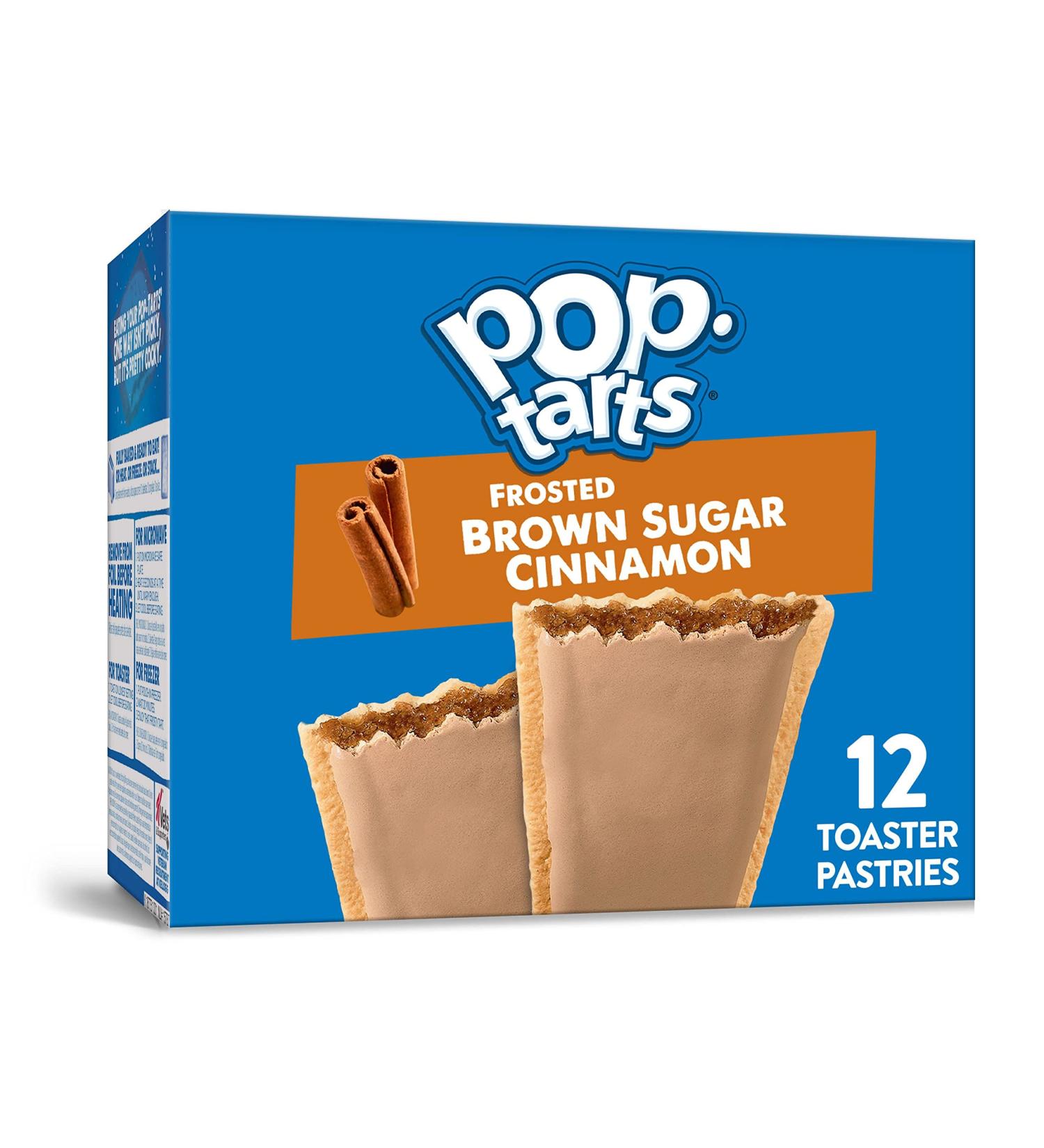 Pop-Tarts Frosted Brown Cinnamon Sugar 20.3oz Box (12 Pop-Tarts) - Breakfast Foods & Kids Snacks - Buy Online on GoSupps.com