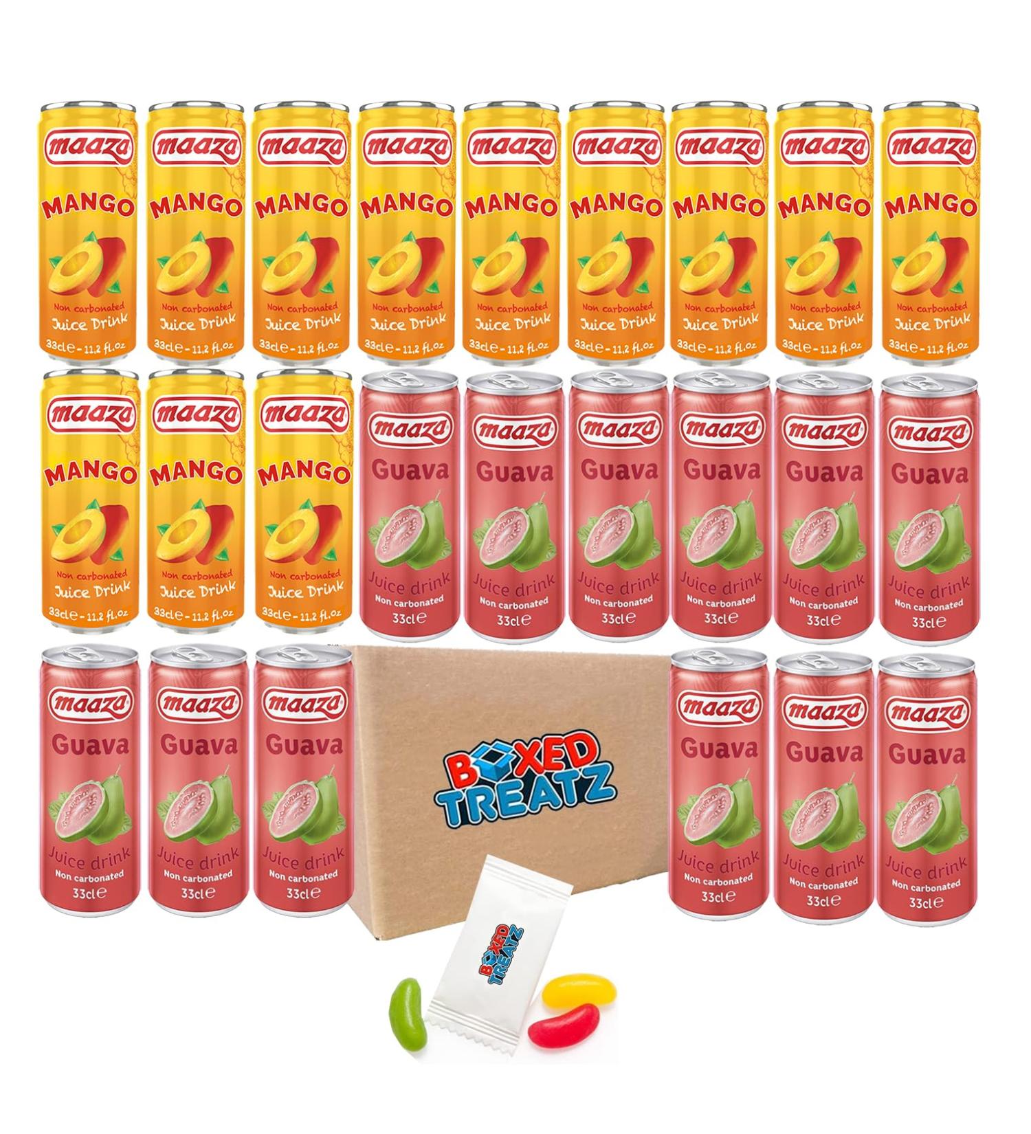 Maaza Guava Cans 12x330ml + Maaza Mango Cans 12x330ml Boxed Treatz - Buy Online on GoSupps.com