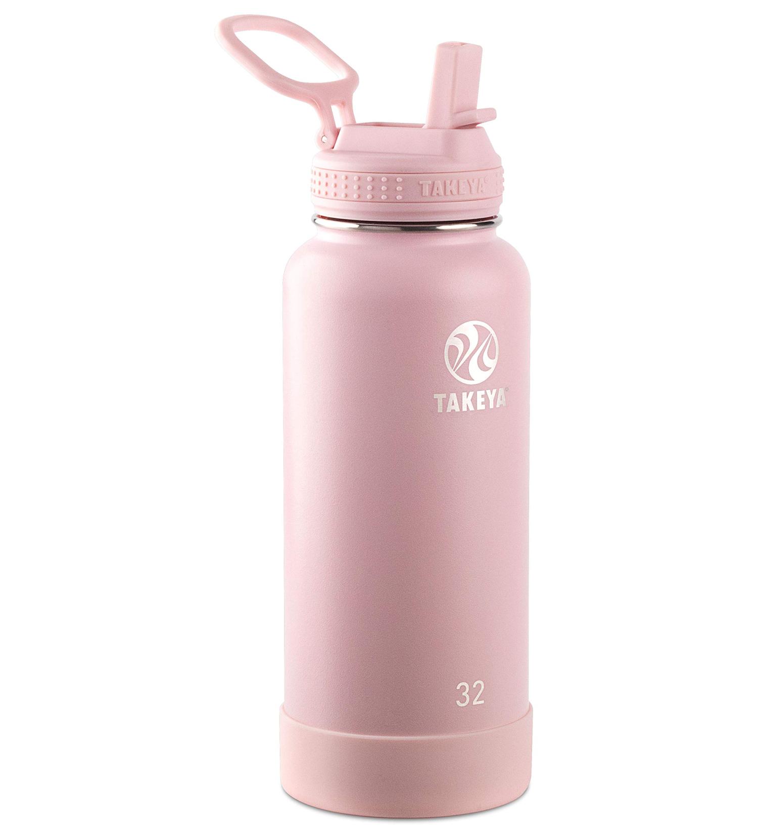 Takeya Actives Insulated Stainless Steel Water Bottle with Straw Lid  32 Ounce  Blush Blush 1 Count (Pack of 1) - Buy Online on GoSupps.com