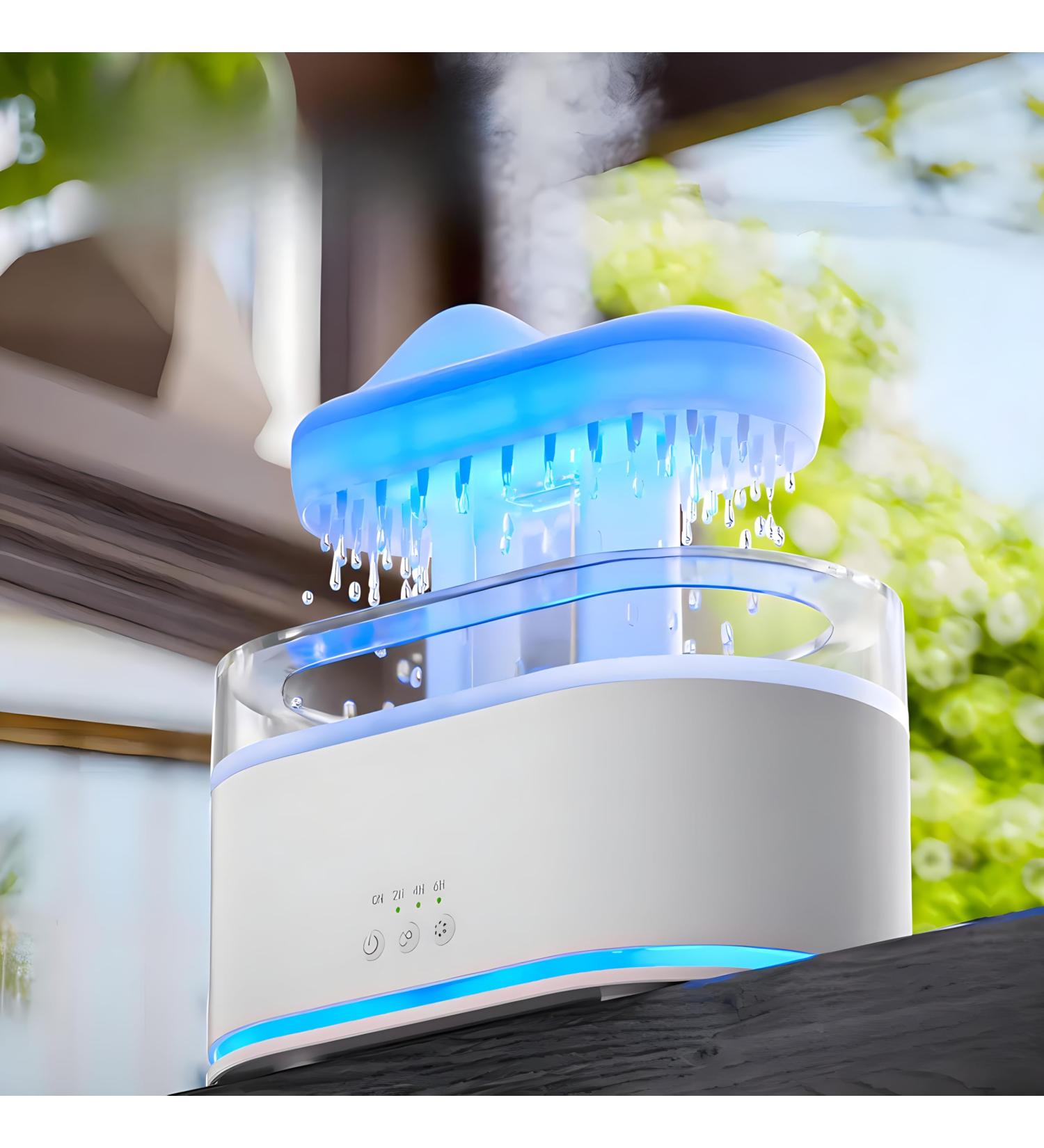 Rain Cloud Humidifier & Aromatherapy Diffuser | 350ml | 7 Color Zen Night Light | Sleep & Relaxation | International Shipping - Buy Online on GoSupps.com