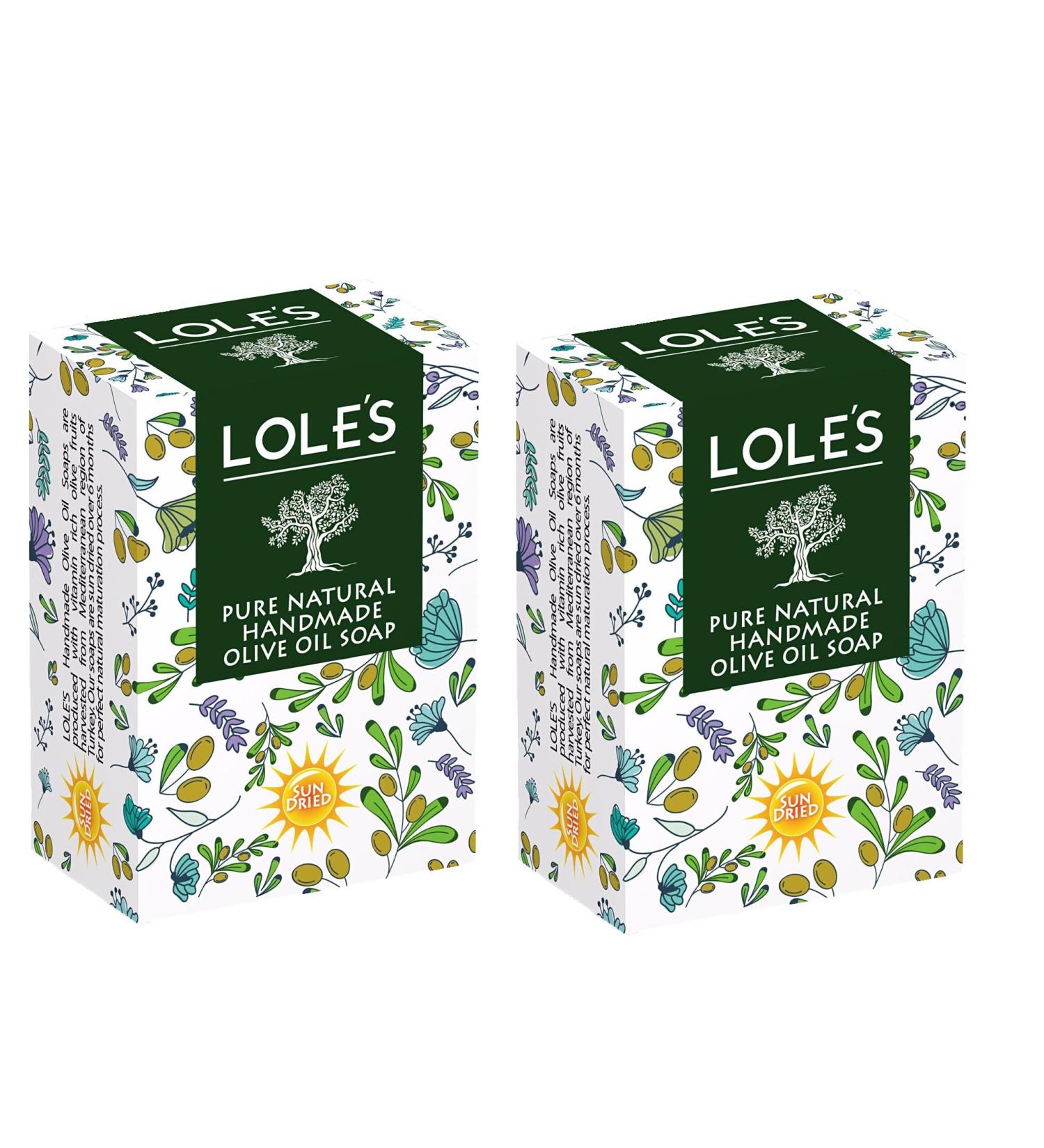 LOLE S Handmade Olive Oil Soap - 100% Pure & Natural Moisturizing Bar | Vegan SLS-Free Packed with Vitamin E | Pack of 2 (7.05 oz each - Buy Online on GoSupps.com