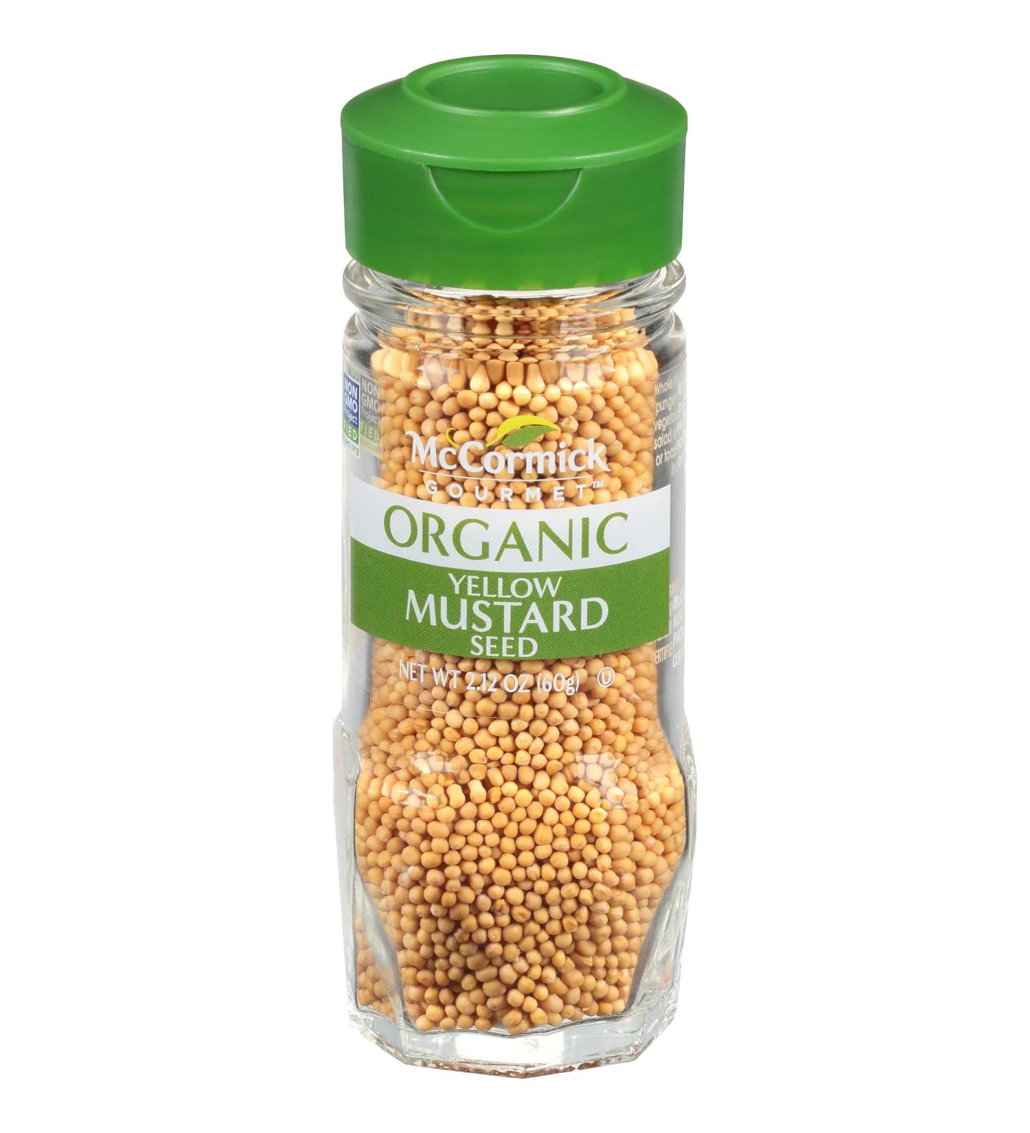 McCormick Gourmet Organic Yellow Mustard Seed 2.12 oz - Premium Quality - Buy Online on GoSupps.com