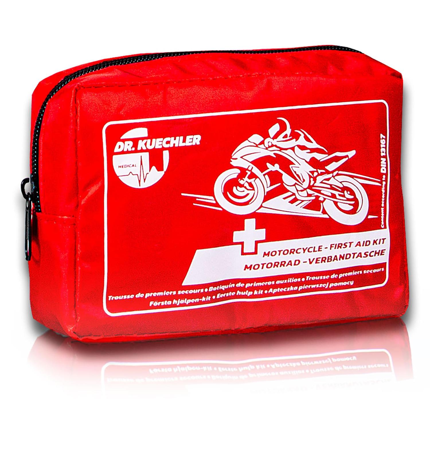 Dr. Kuechler First Aid Kit for Motorcycle Quad Vespa & Bicycle - Compact Bandage Pocket & Mini Emergency Set - Buy Online on GoSupps.com