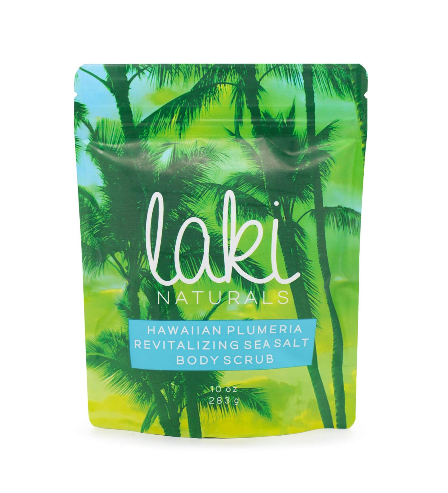 Laki Naturals Body Scrub | Exfoliating Sea Salt & Volcanic Clay Scrub - Natural Hawaiian Detox (10oz - Buy Online on GoSupps.com
