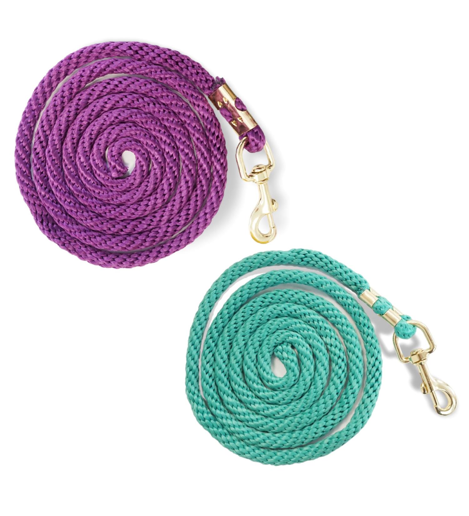 Shop Stylish Leading Knit for Horses - Versatile Leash for Ponies Donkeys & Goats (Turquoise + Purple) - Buy Online on GoSupps.com