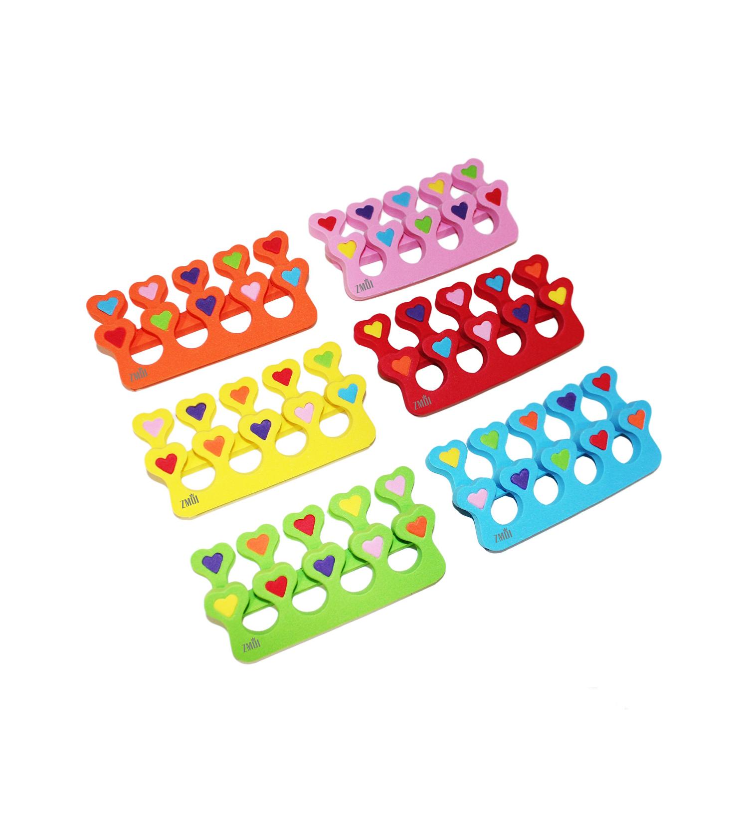 Kids' Premium Colorful Heart Toe Separators - Set of 24 - Super Soft & Durable - Buy Online on GoSupps.com