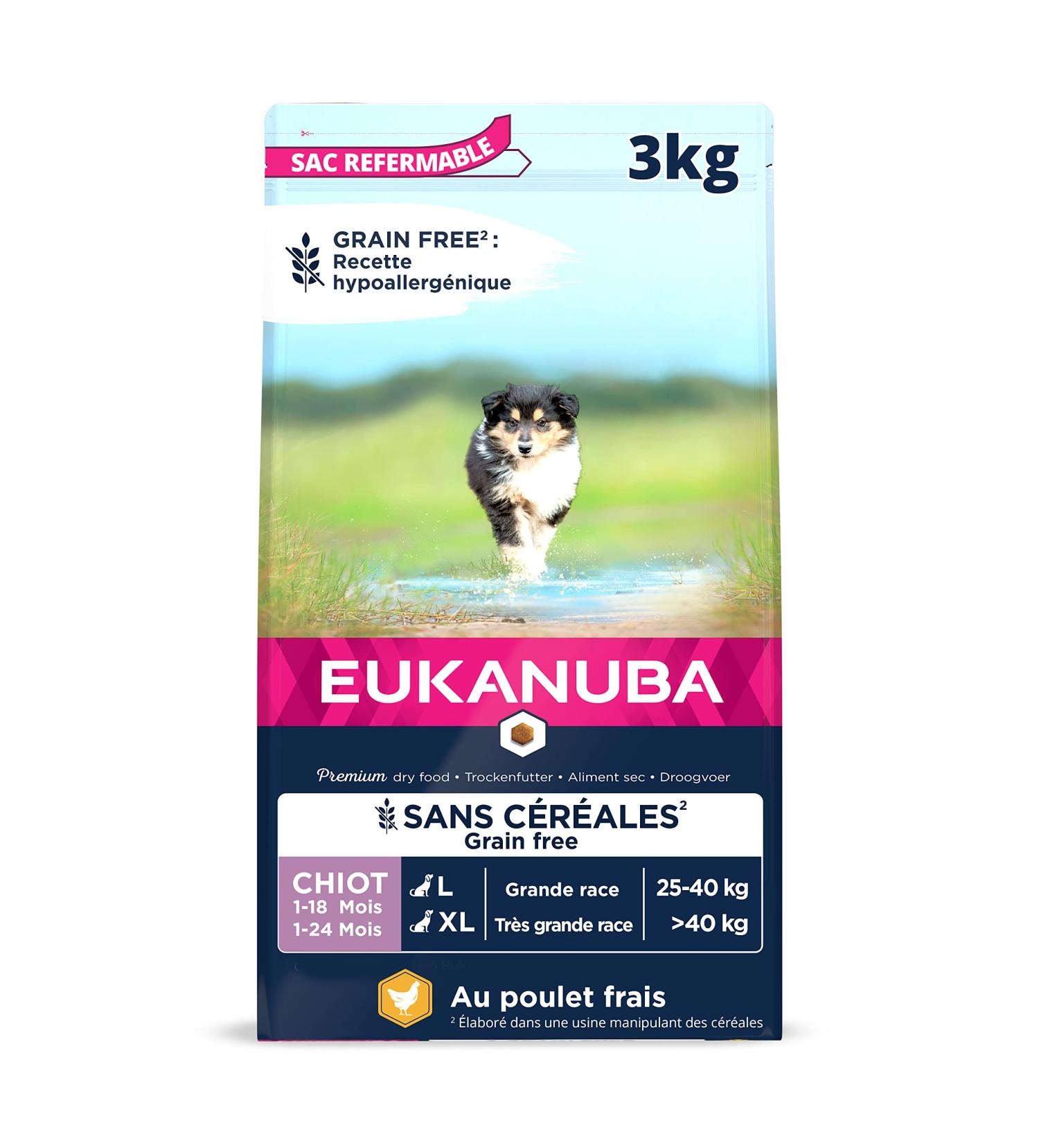 Eukanuba Dog Grain Free Puppy L Chicken 3 kg - Buy Online on GoSupps.com