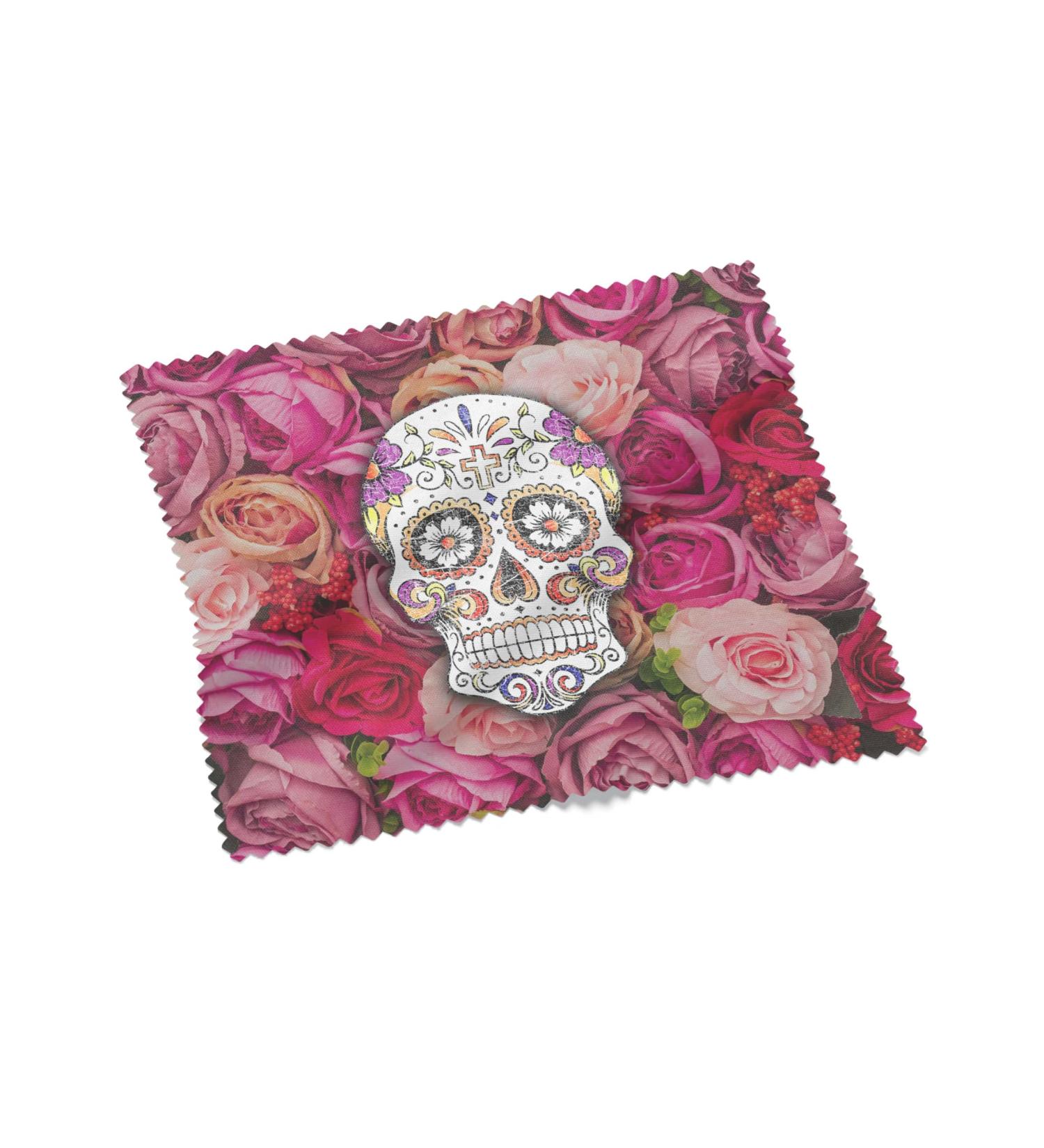 Urban Backwoods Day of the Dead D a de Muertos Skull Microfiber Cloth Glasses Cleaning Cloth