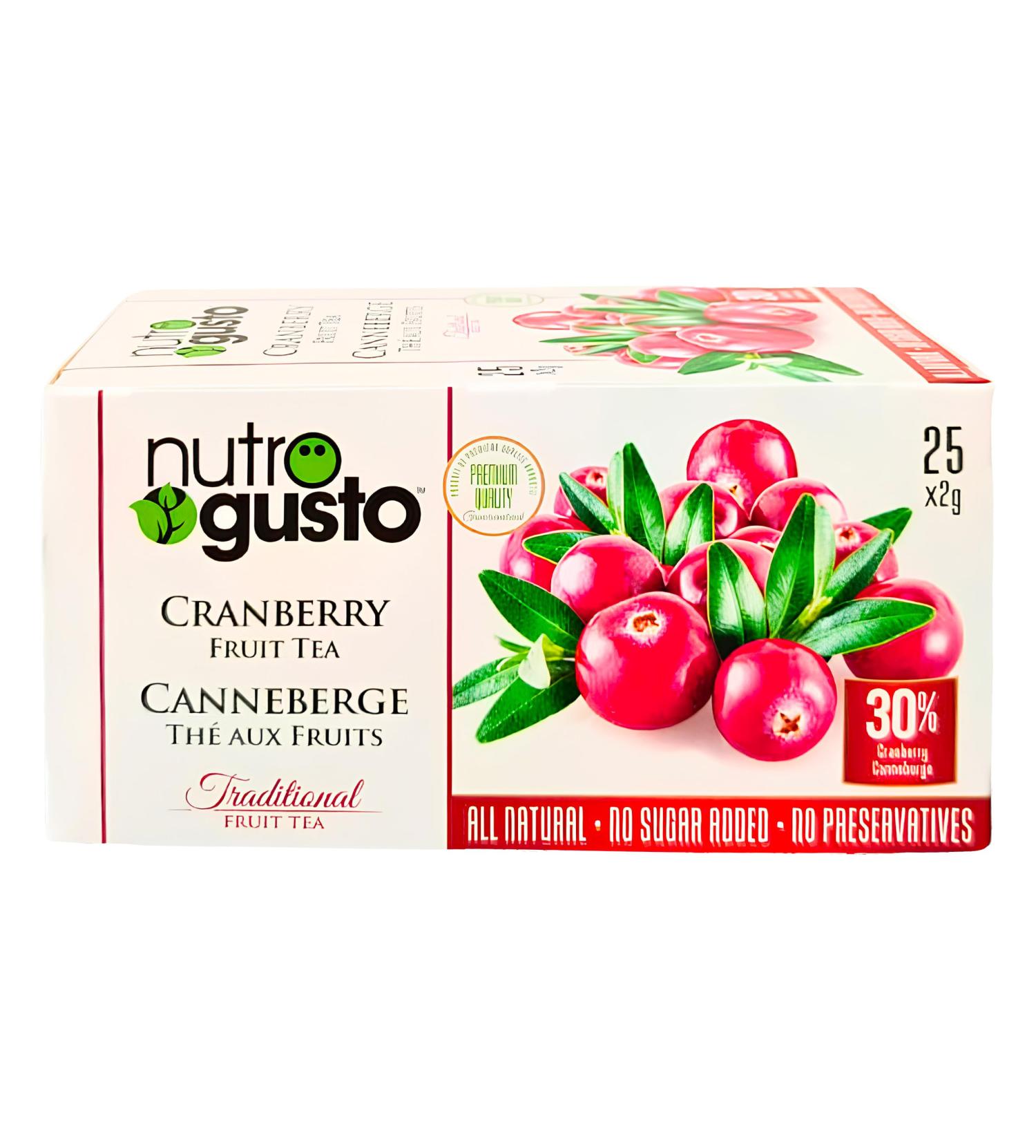 NutroGusto Tea Cranberry 50 g - Buy Online on GoSupps.com
