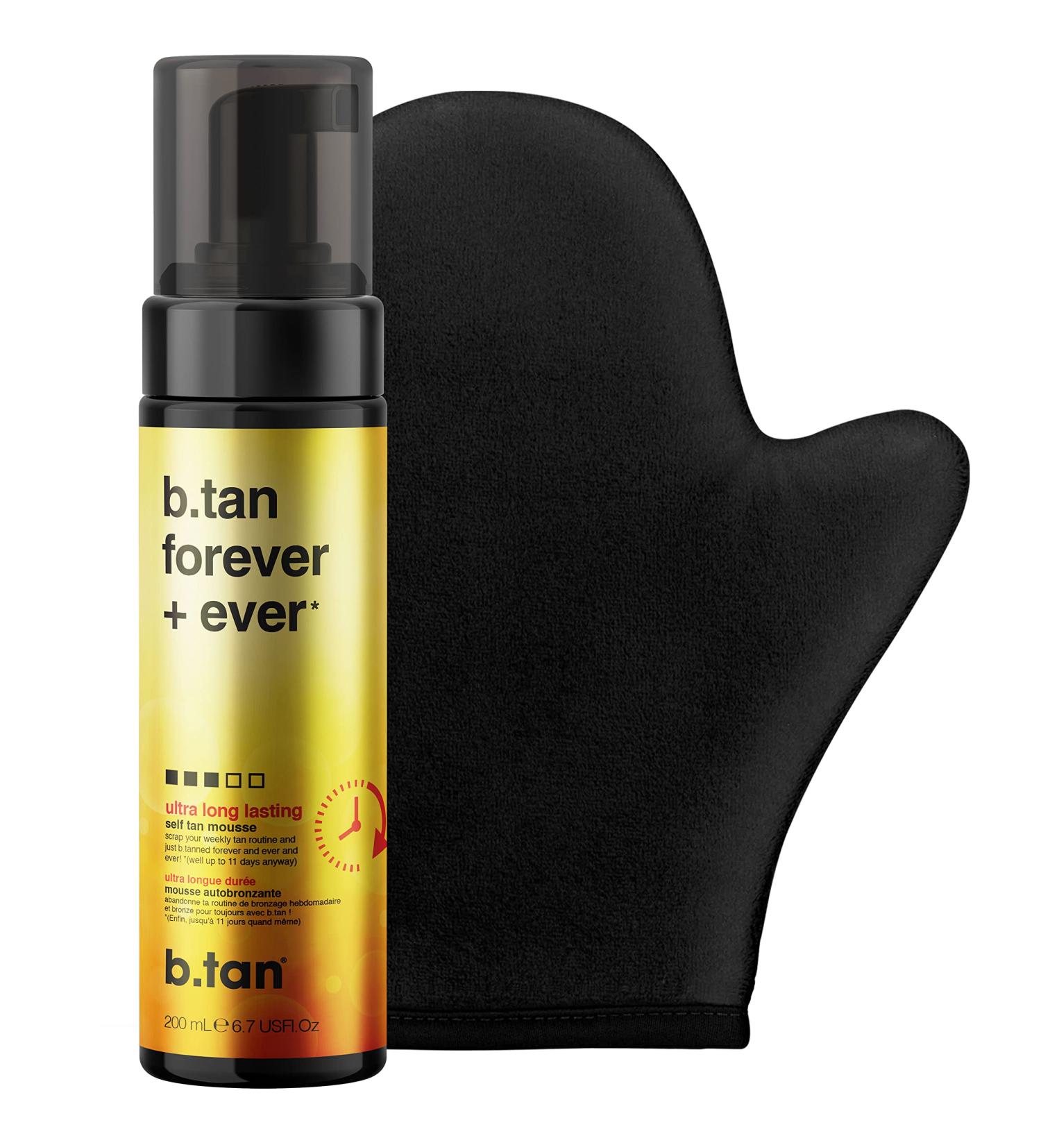 b.tan Forever Bundle: Ultra Long Lasting Self Tanner Kit | Up to 11 Days Tan | 1 Hour Sunless Tanner | Vegan & Cruelty Free | Includes Self Tanning Mitt - Buy Online on GoSupps.com