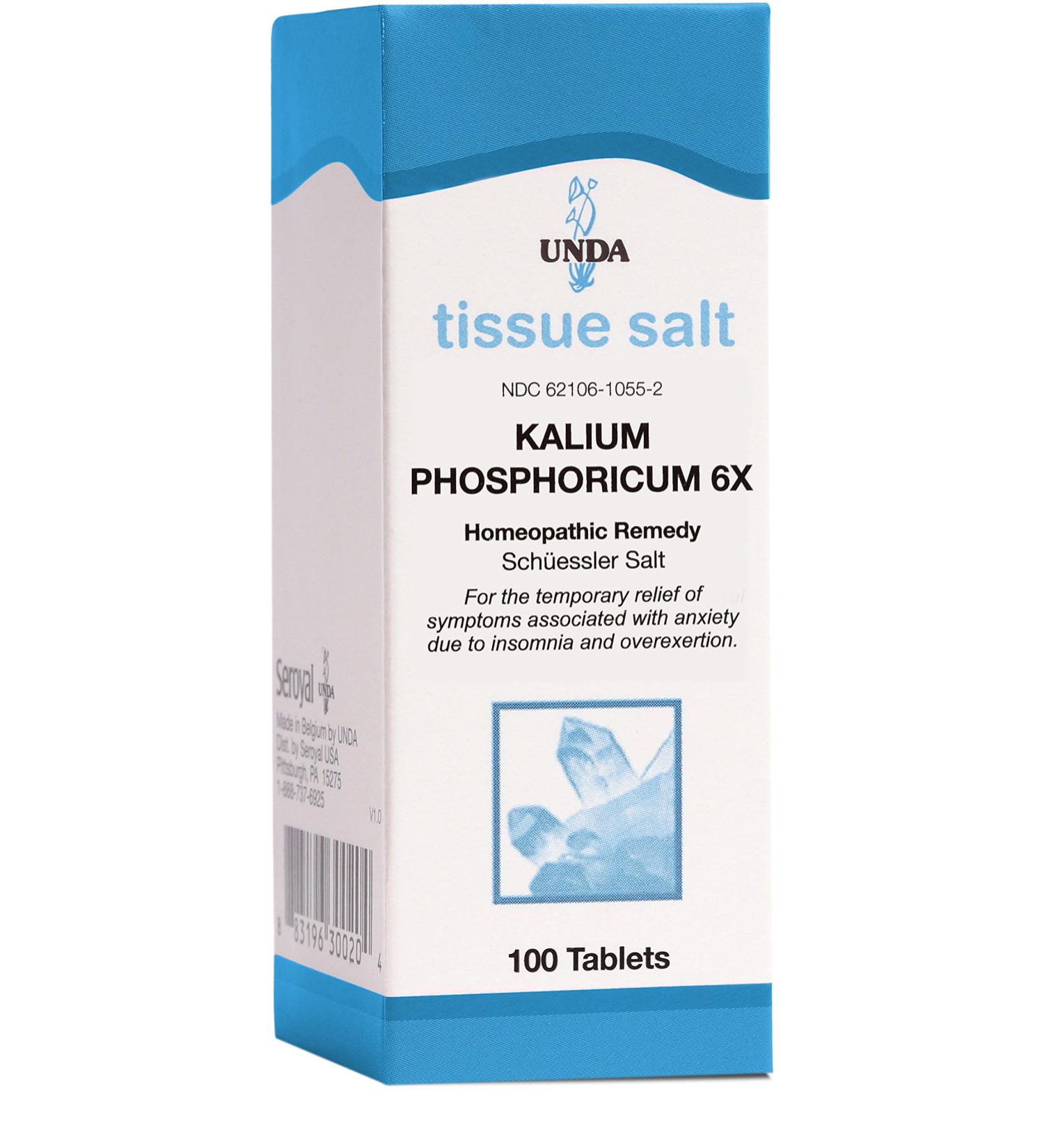 Buy UNDA Kalium Phosphoricum 6X - Homeopathic Remedy for Cell Function | 100 Tablets - International Shipping Available - Buy Online on GoSupps.com