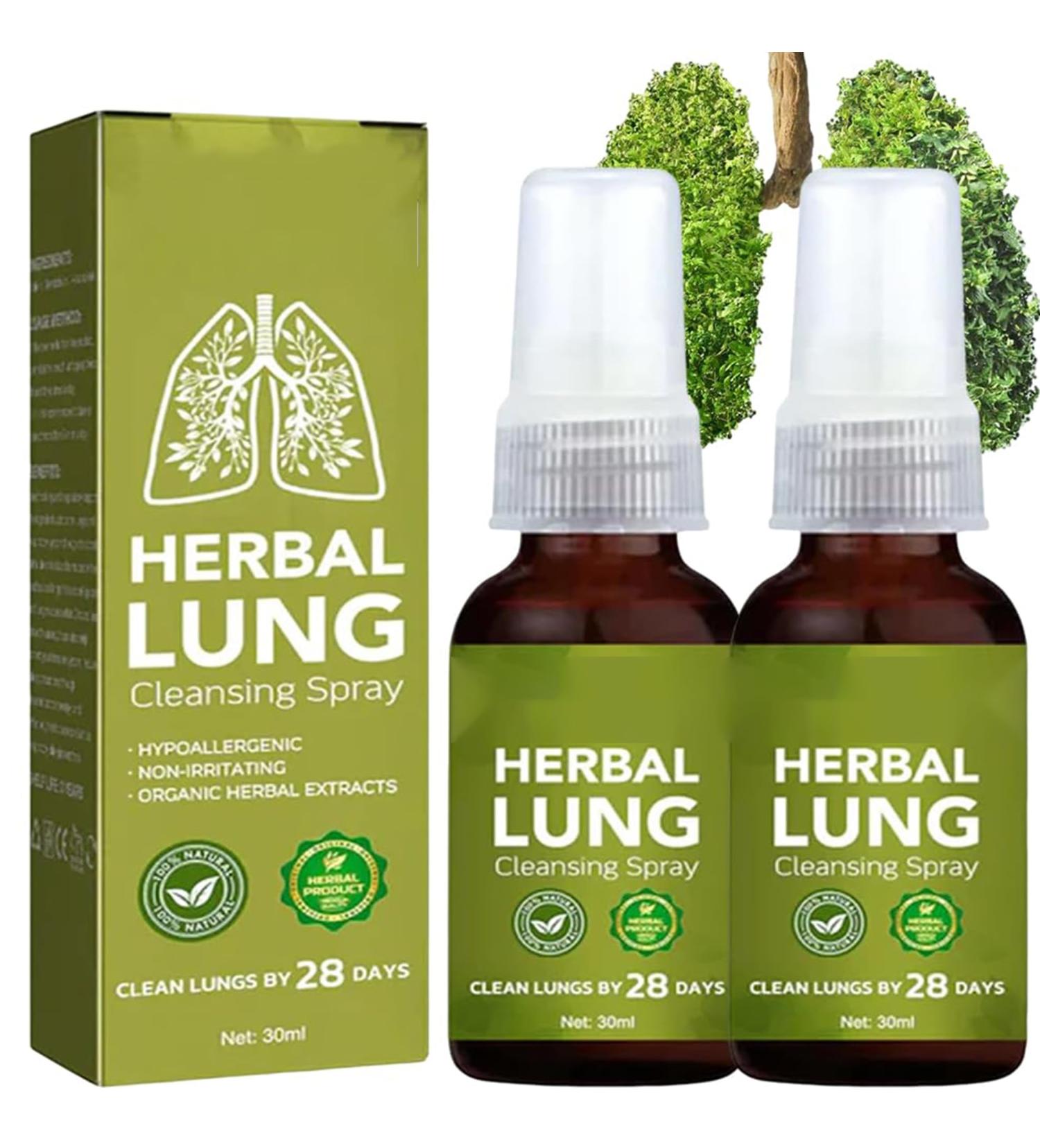 Respinature Herbal Lung Cleanse Mist - 30ML (2PCS) | Powerful Lung Support & Breathe Care - Buy Online on GoSupps.com