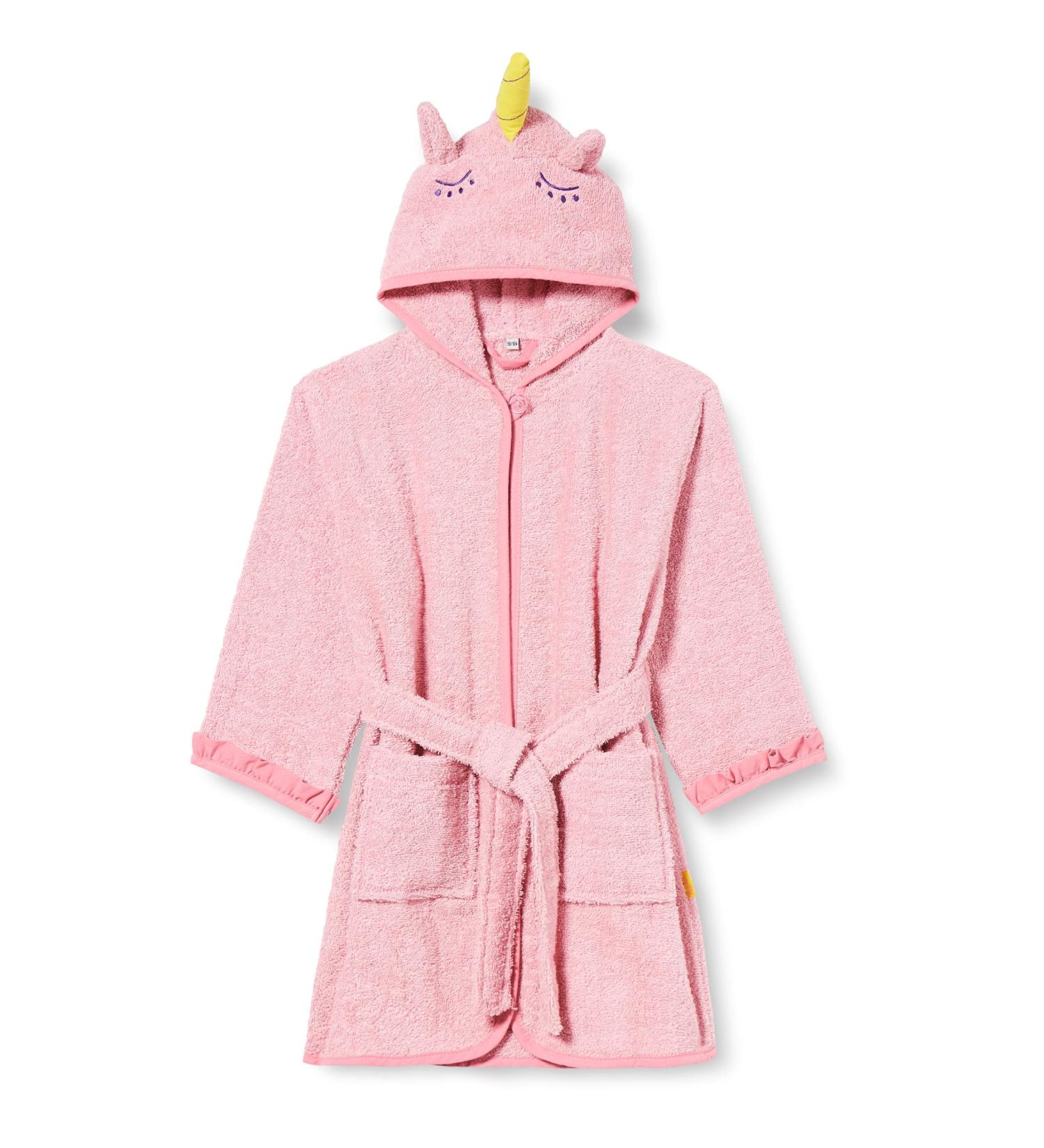 Playshoes Unisex Children's Unicorn Terry Cloth Bathrobe - Size 98-104 | Soft & Cozy Dressing Gown for Kids - Buy Online on GoSupps.com