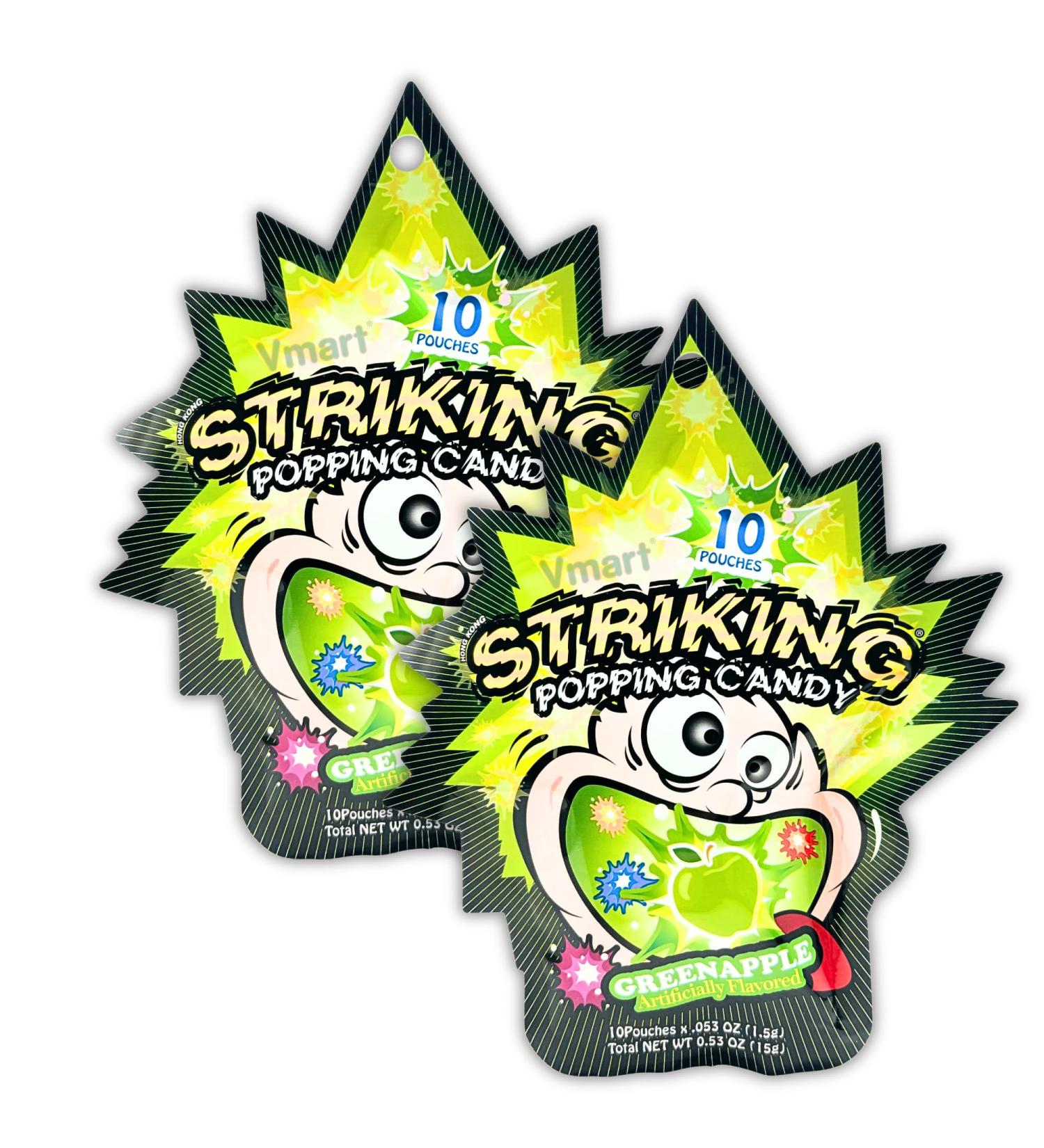 Striking Popping Candy Green Apple Flavour 15g (Pack of 2) - Buy Online on GoSupps.com