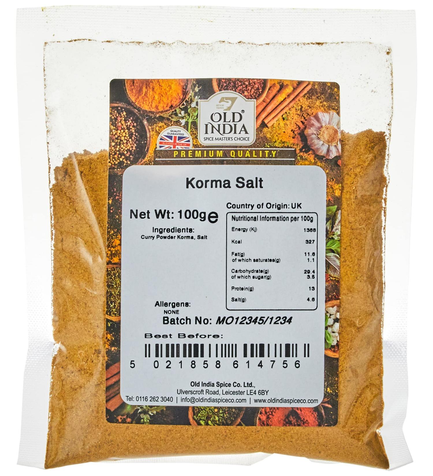 Old India Korma Salt 100g 100 g - Buy Online on GoSupps.com