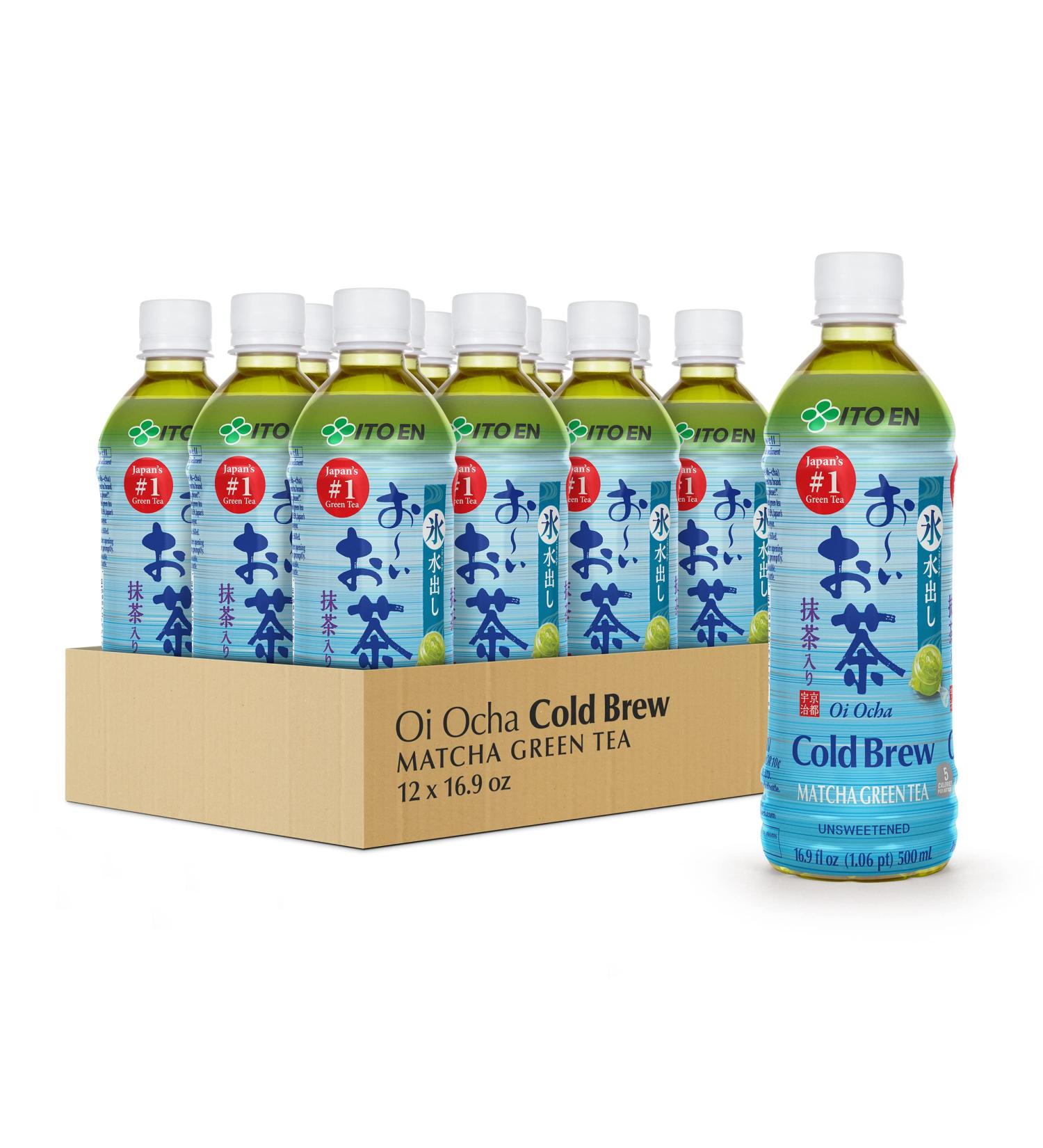 Ito En Oi Ocha Cold Brew Matcha Green Tea 16.9 oz (Pack of 12) - Unsweetened, Zero Calories - Buy Online on GoSupps.com