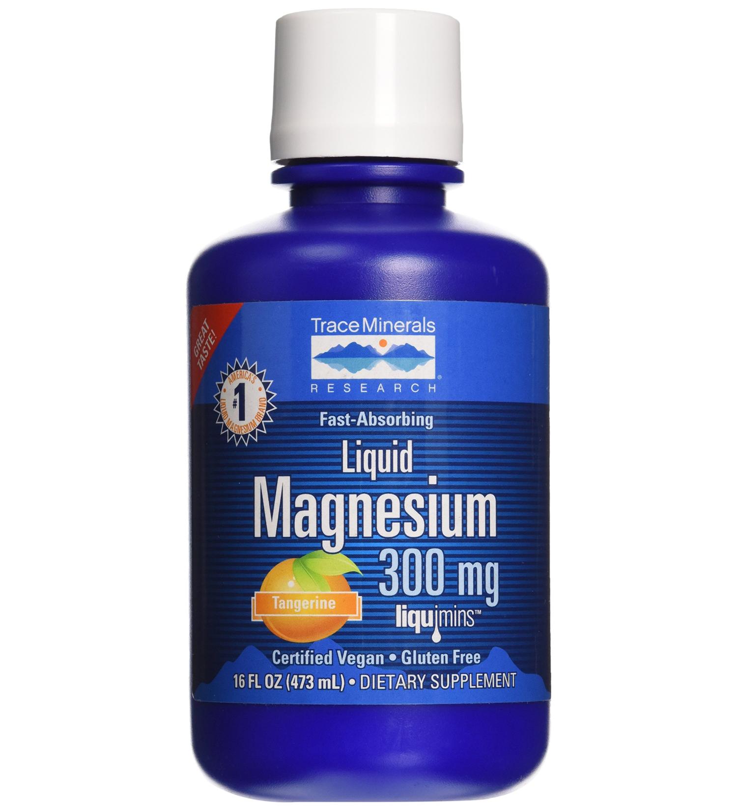 Trace Minerals Research Liquid Magnesium 300mg 16 fl oz - Premium Supplement - Buy Online on GoSupps.com