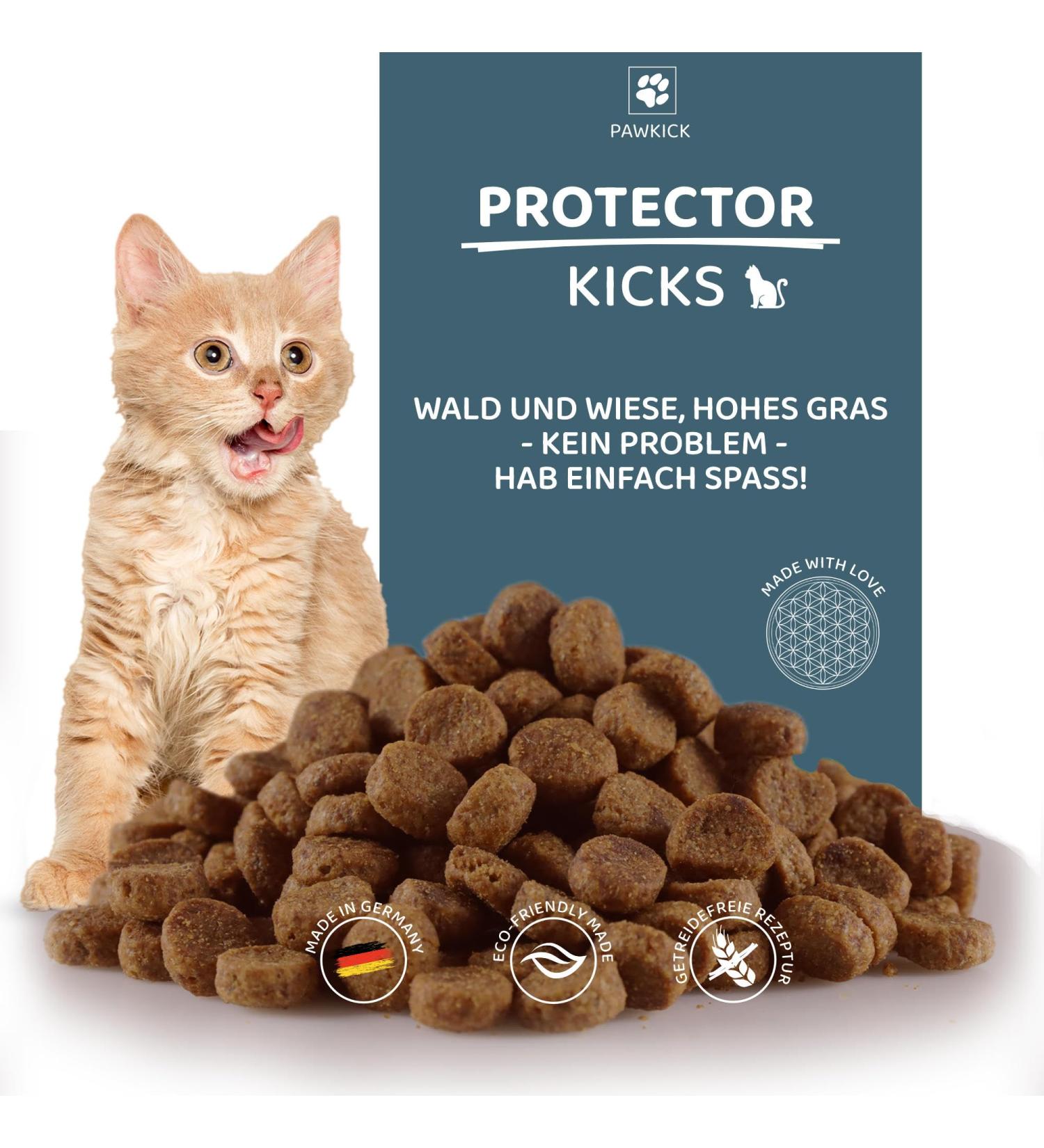 Pawkick Protector Kicks CAT 200G - Grain-Free Salmon Treats for Cats | Perfect for Forest & Meadow Play - Buy Online on GoSupps.com