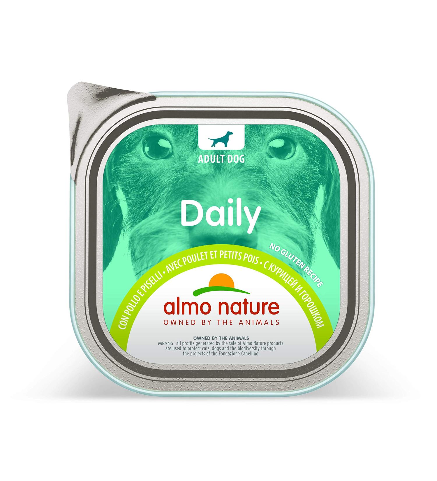 Almo Nature Daily Wet Dog Food with Chicken & Peas - Gluten-Free 9-Pack (300g Each) | Premium Healthy Dog Nutrition - Buy Online on GoSupps.com