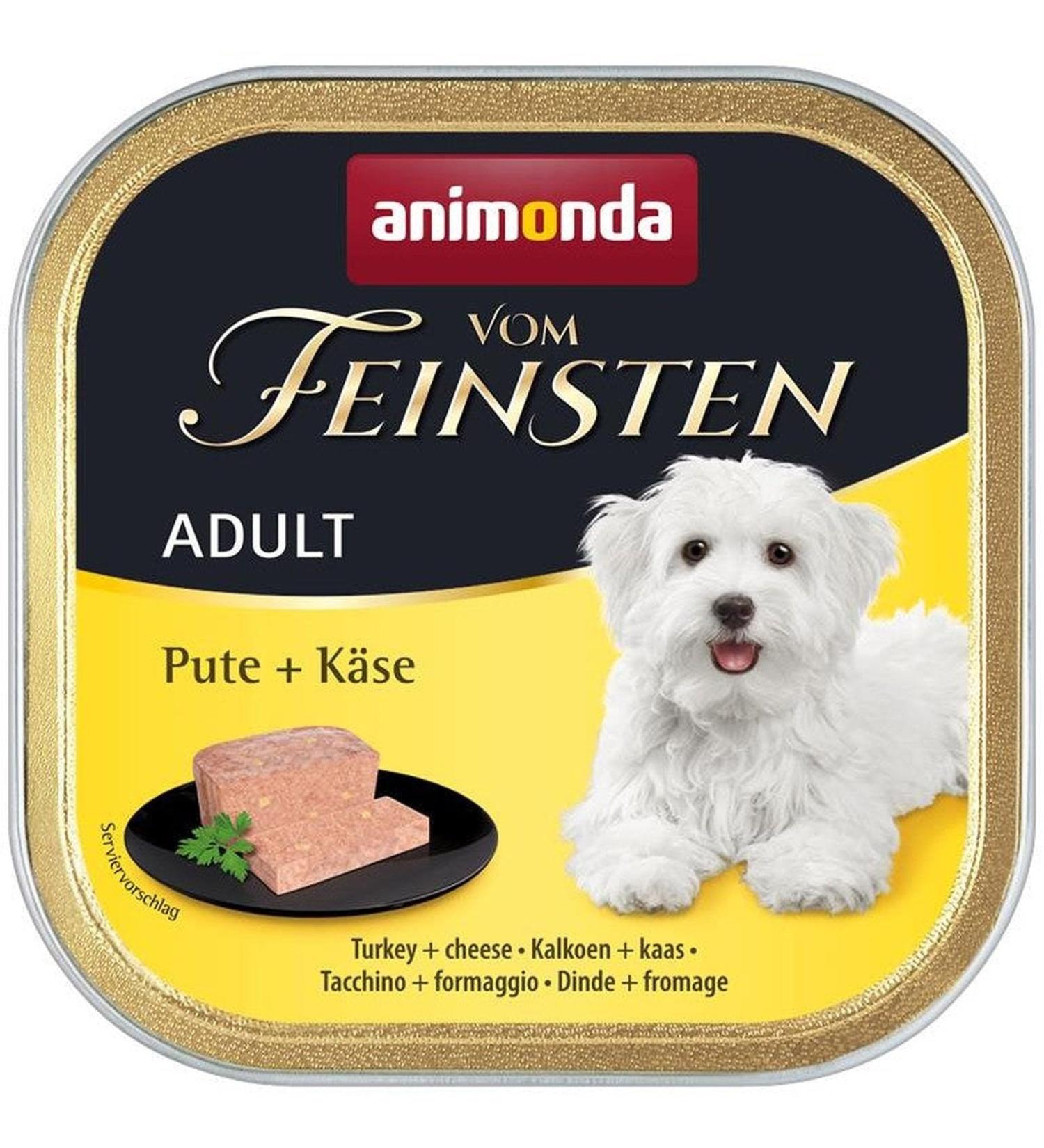 animonda Vom Feinsten Adult dog food wet food for adult dogs turkey + cheese 22 x 150 g turkey + cheese 1 piece (pack of 22)