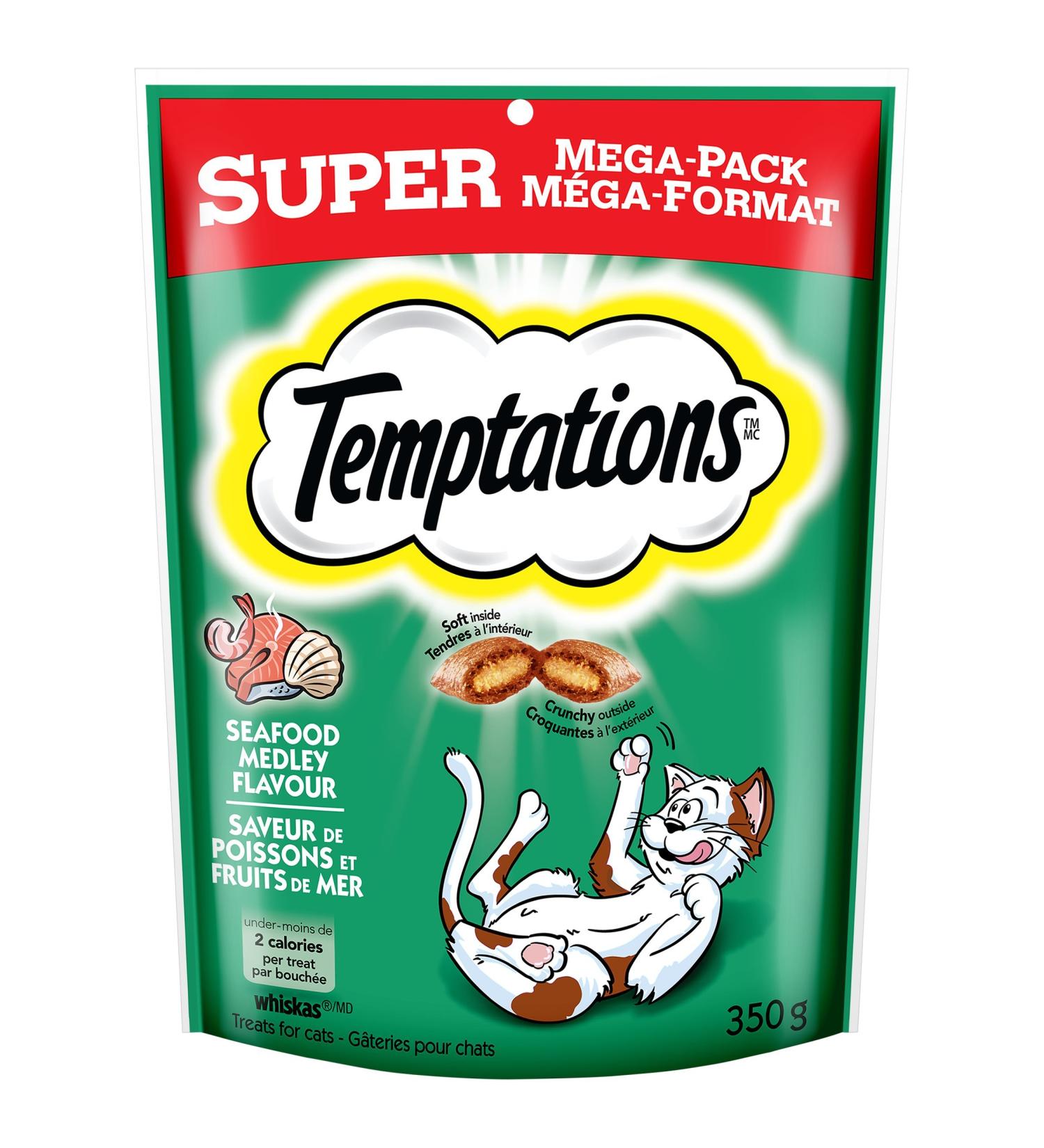 Temptations Adult Cat Treats Seafood Medley Flavour 350g Pouch 350 g (Pack of 1) Seafood Cat Treats - Buy Online on GoSupps.com