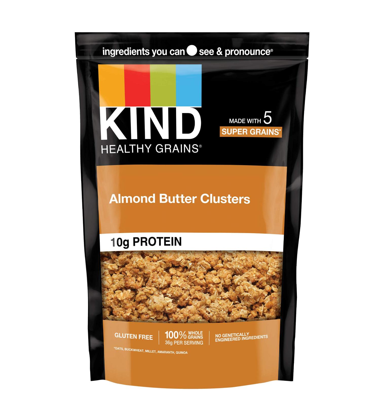 KIND Almond Butter Granola Clusters - 10g Protein, Gluten Free - 11oz (Pack of 6) - Buy Online on GoSupps.com