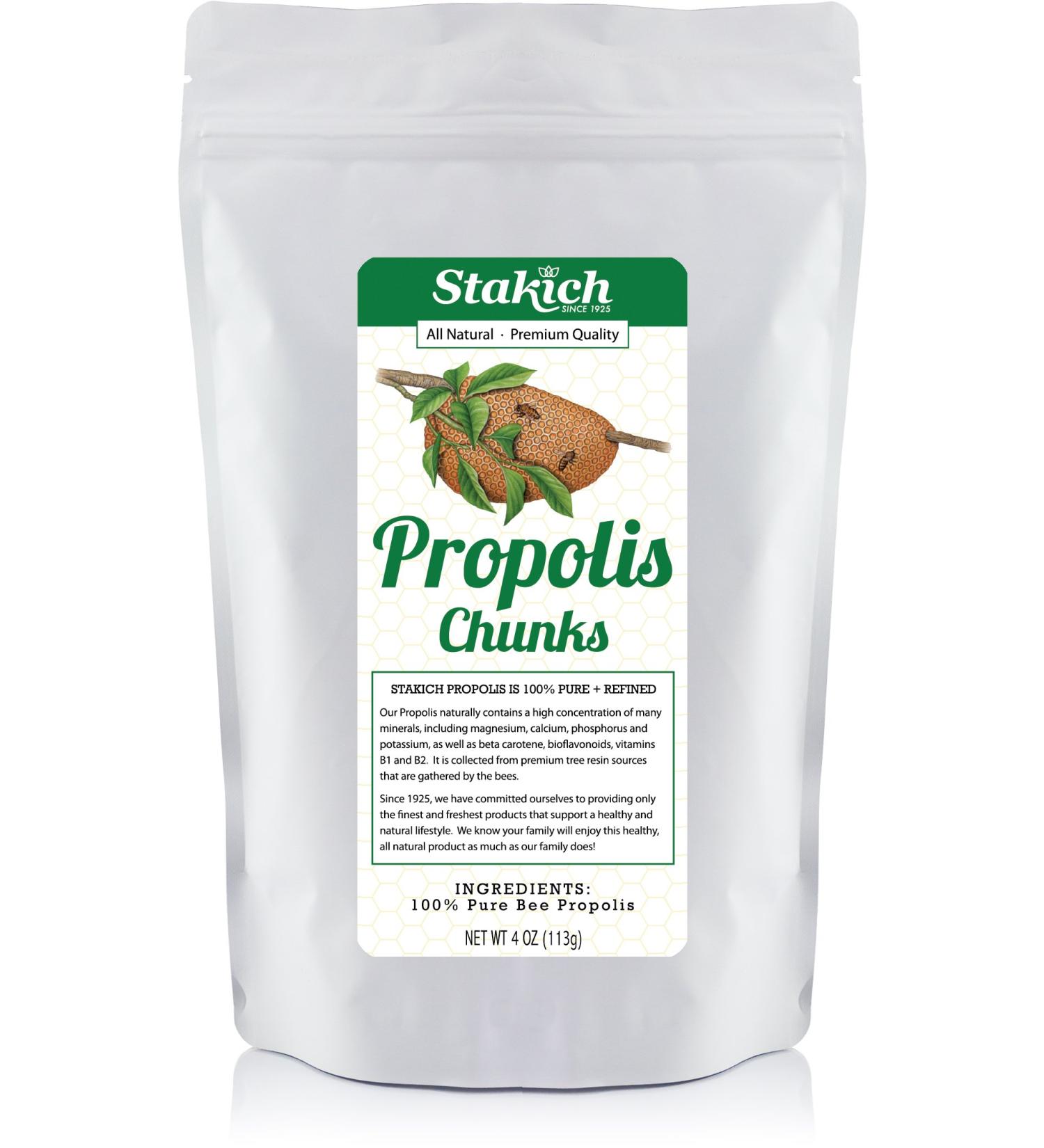 Stakich Bee Propolis Chunks - 100% Pure Natural - 4 Ounce - Pack of 1 - Buy Online on GoSupps.com