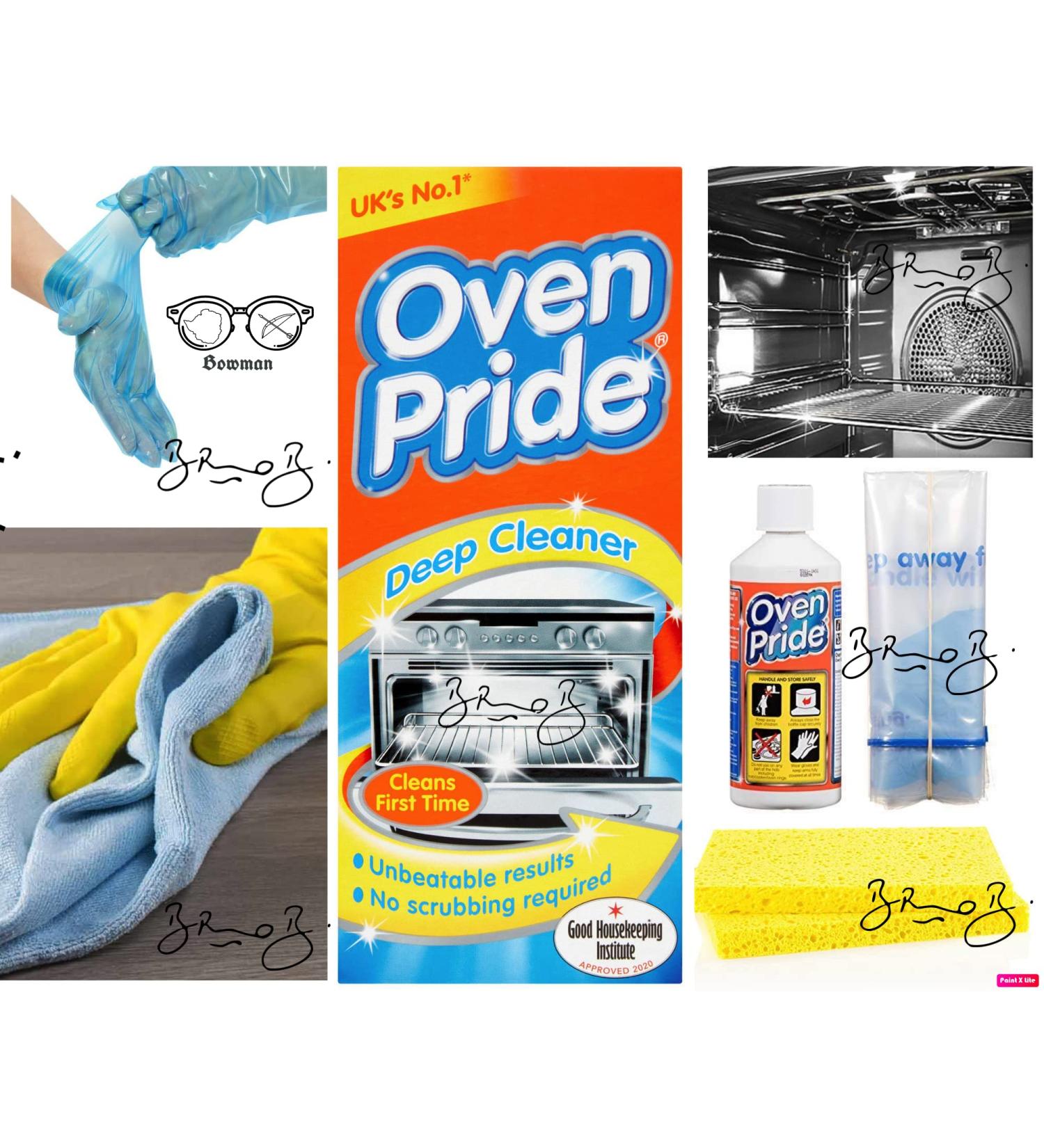Oven Pride Oven Cleaner (1) With a Sponge wipe + Bags to Clean Oven Racks and Grill + Gloves Easy to use (Instructions included) Full Complete Deep Oven Cleaning Kit - Buy Online on GoSupps.com