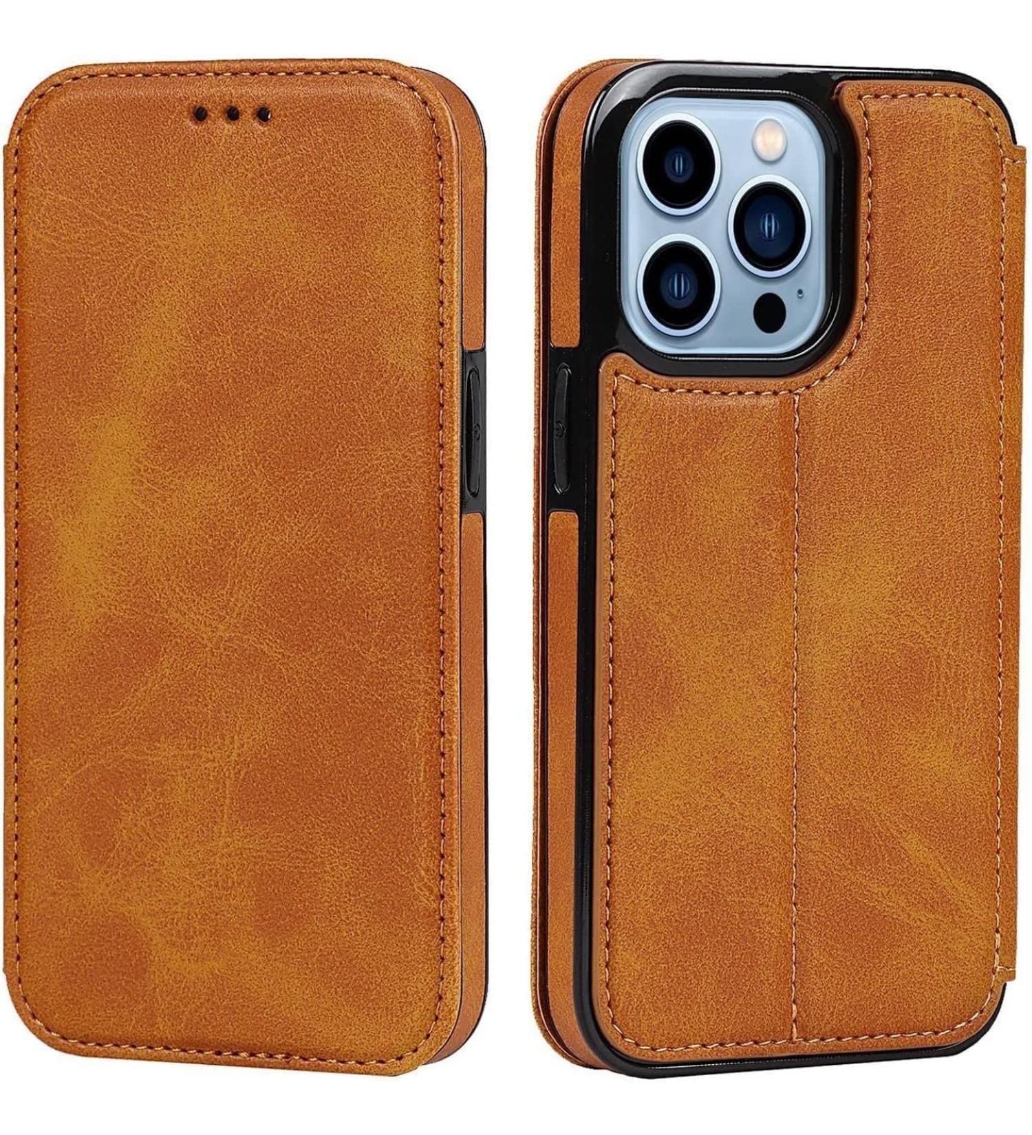 BRART Wallet Case for iPhone 13/13 Pro/13 Pro Max PU Leather Magnetic Protective Flip Case Cover with Credit Card Slot Viewing Stand Shockproof TPU (Color : Yellow Size : 13pro 6.1") 13pro 6.1" Yellow - Buy Online on GoSupps.com